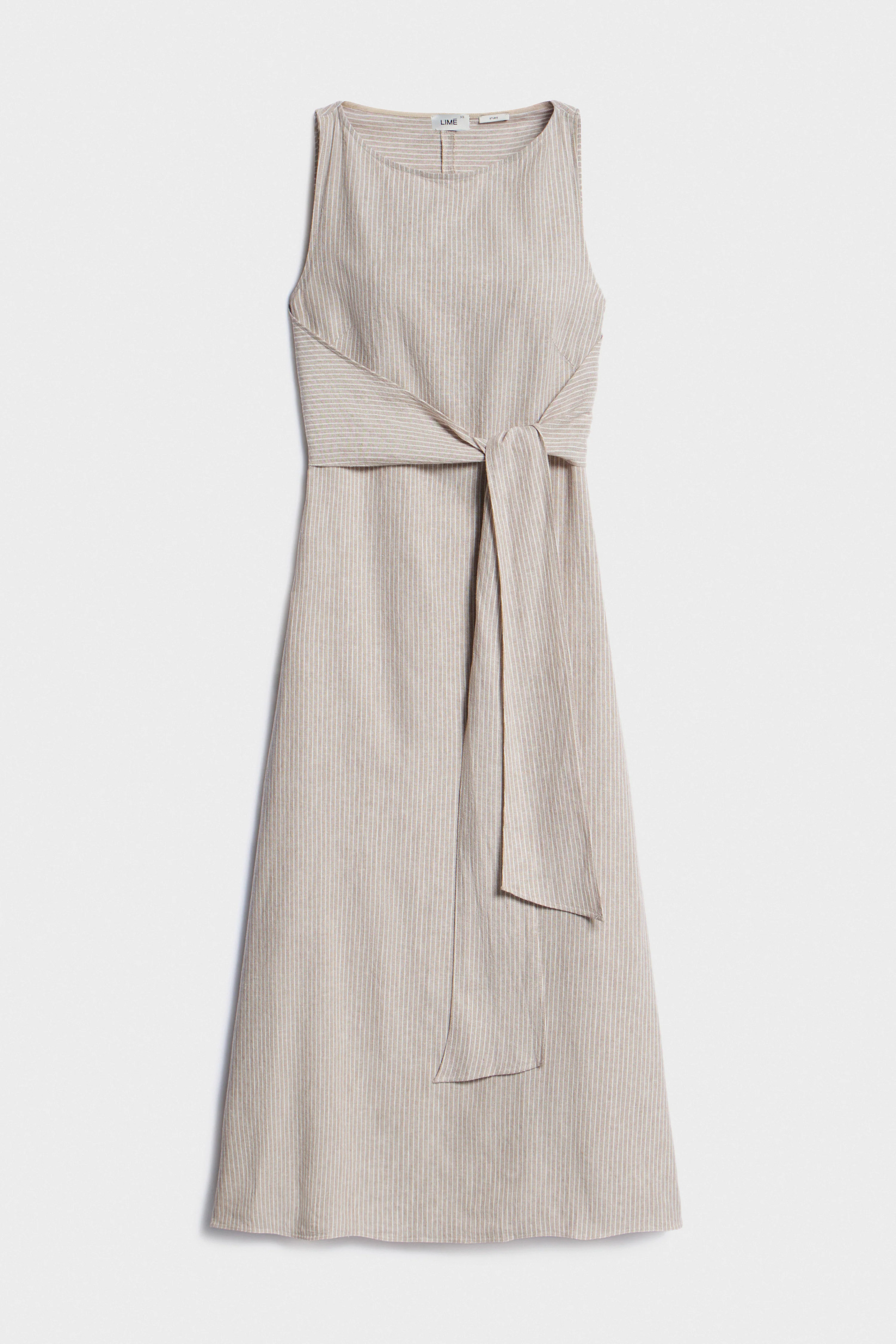 TAILORED VISCOSE-LINEN DRESS - Image 5