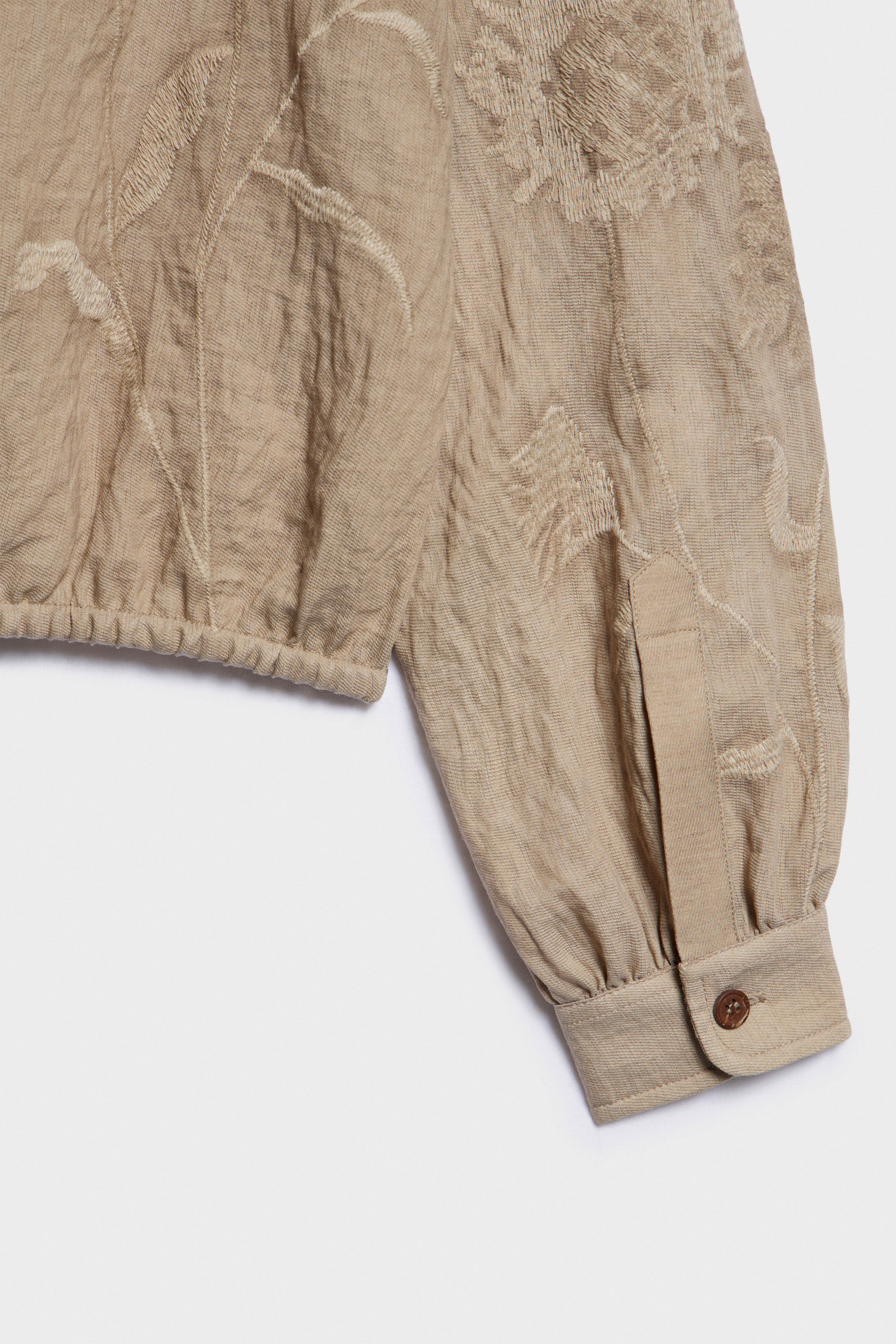 JACQUARD VISCOSE-LINEN BLOUSE - Image 9