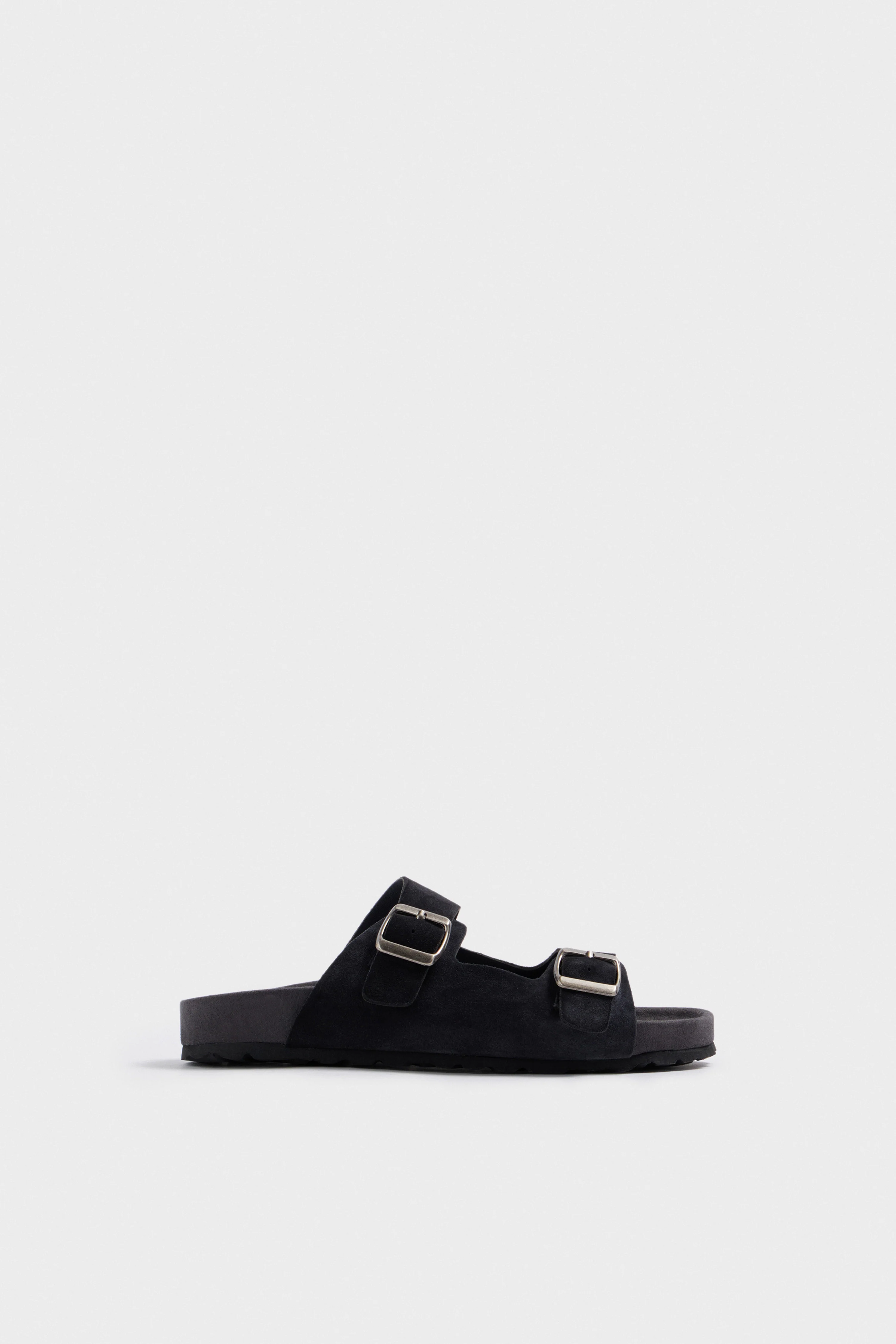 DOUBLE BUCKLE SUEDE SANDALS - Image 3
