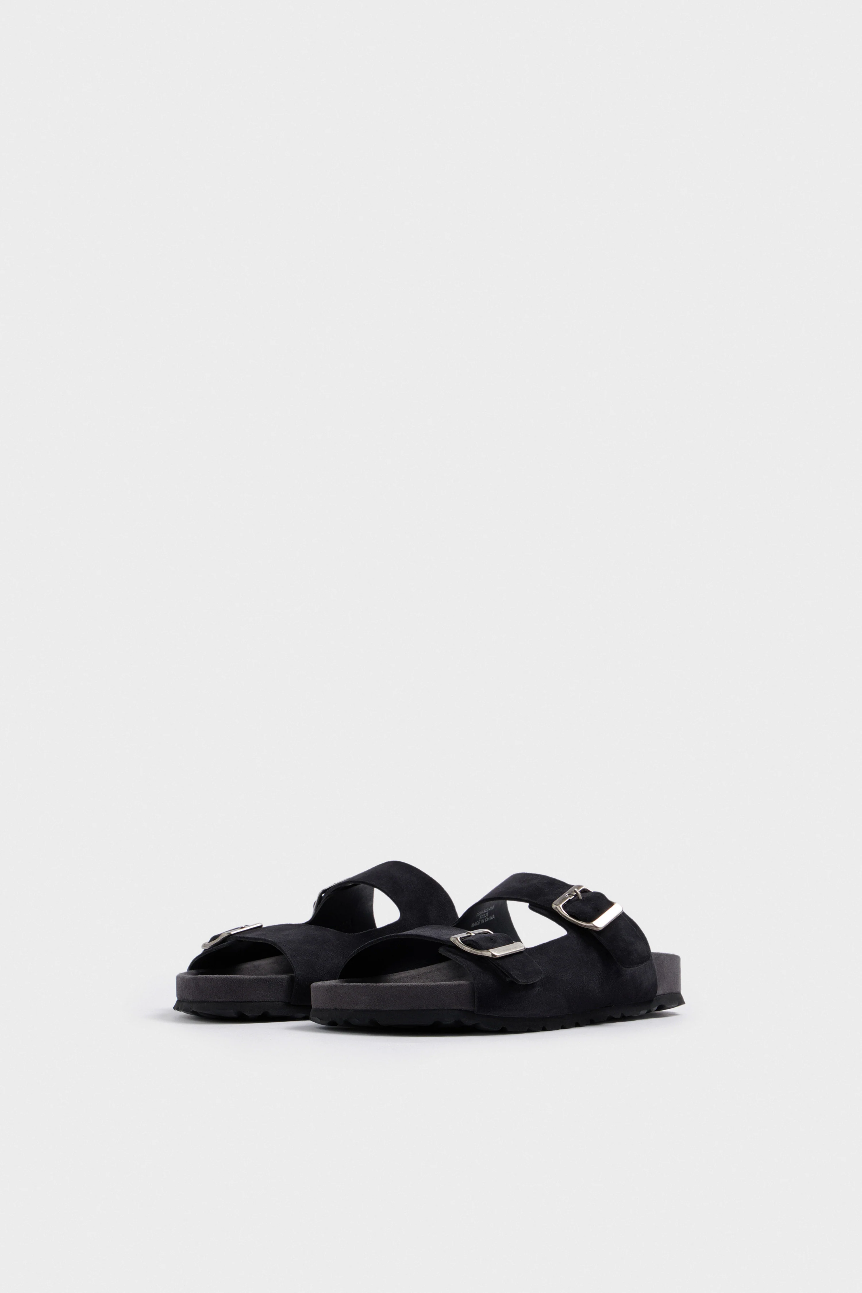 DOUBLE BUCKLE SUEDE SANDALS - Image 4