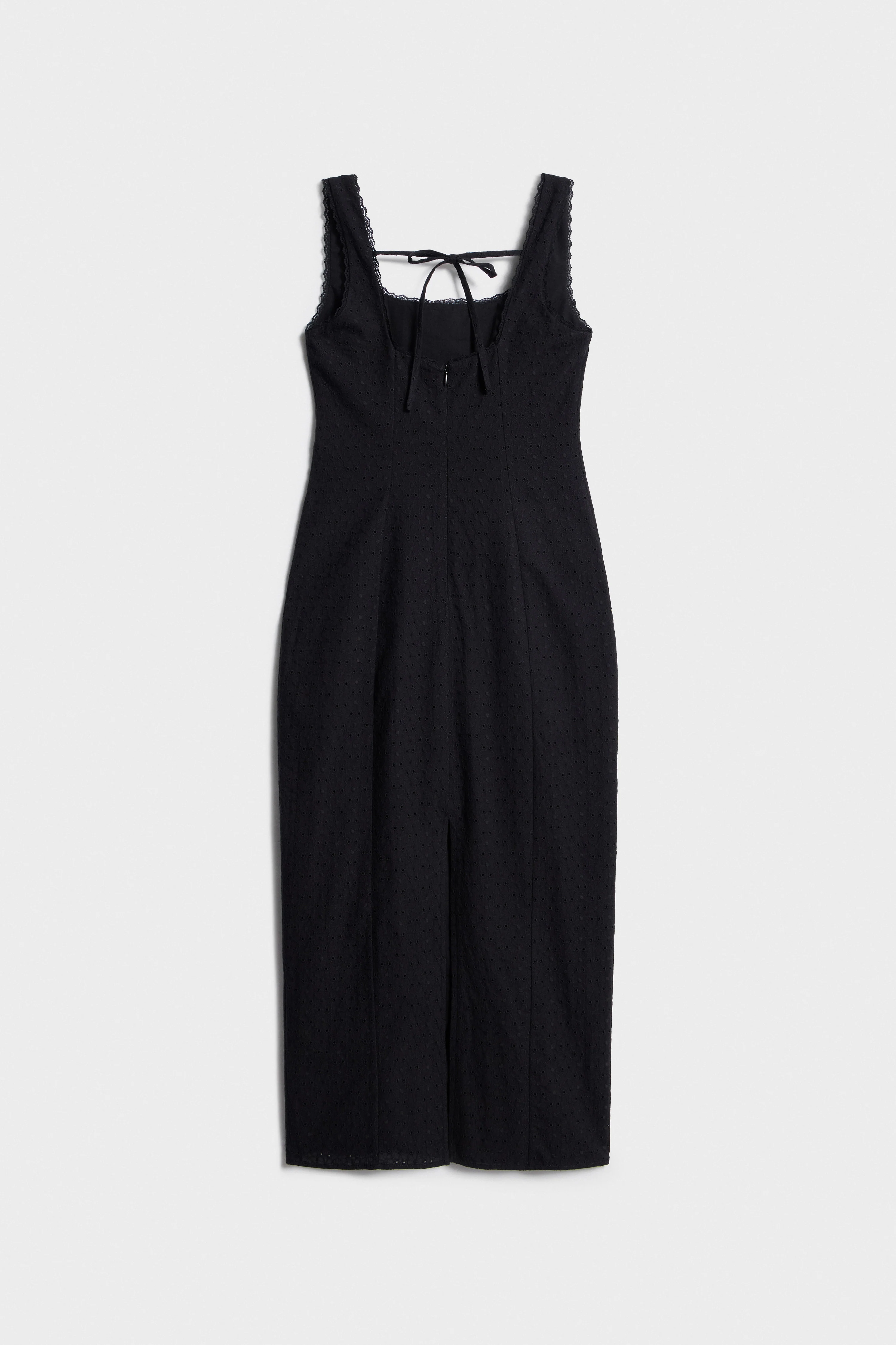 EMBROIDERED LACE-TRIMMED COTTON DRESS - Image 6