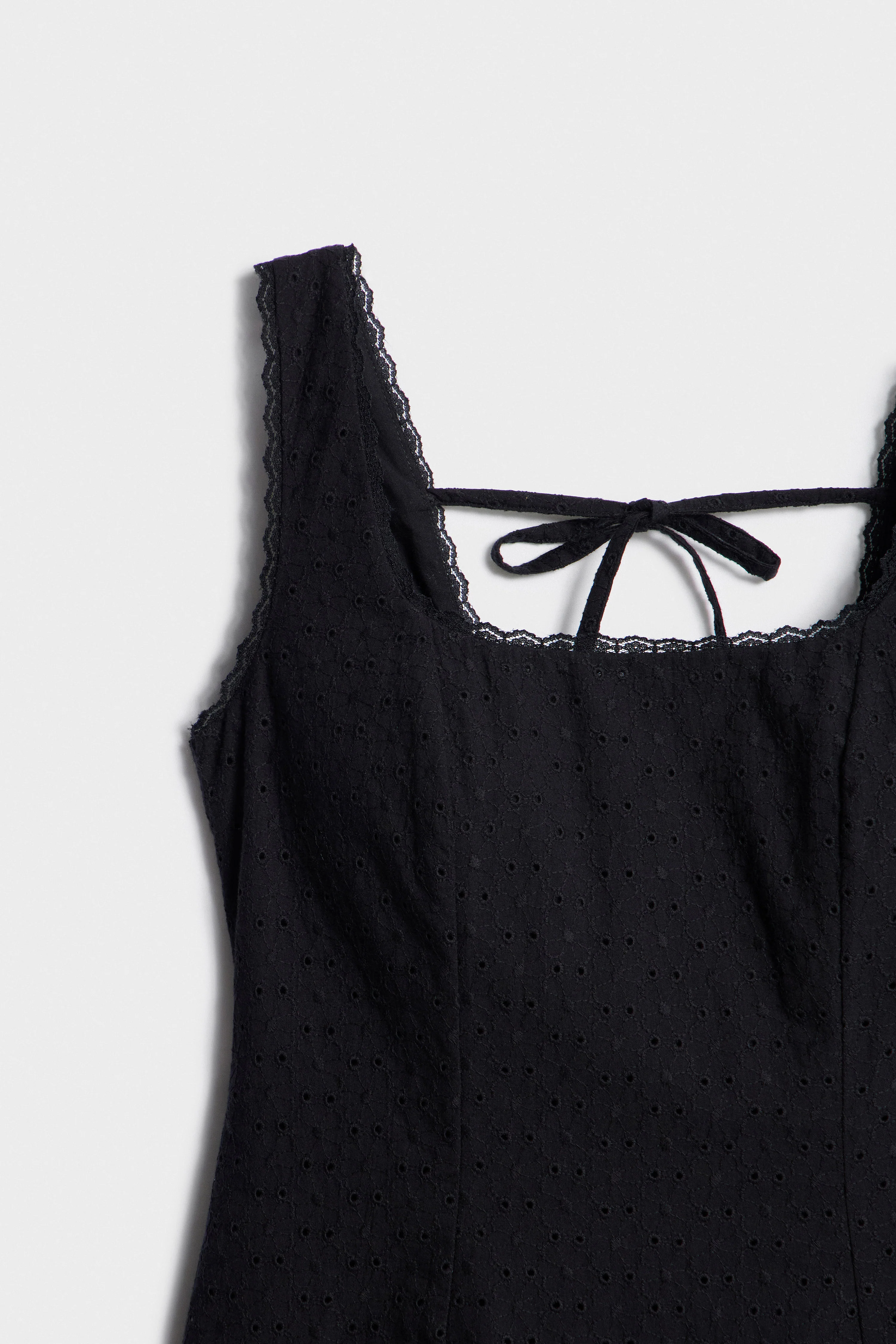 EMBROIDERED LACE-TRIMMED COTTON DRESS - Image 7