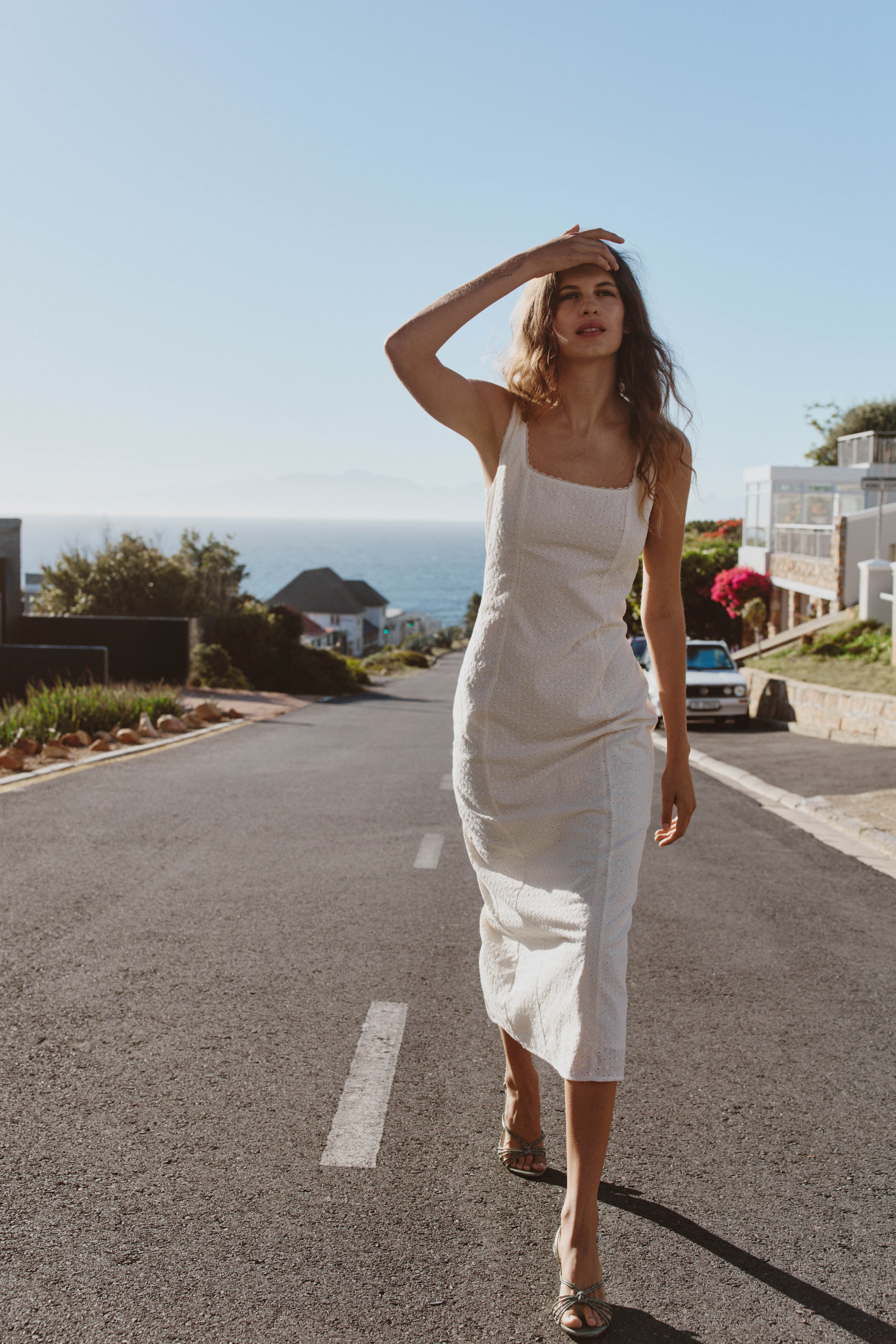 EMBROIDERED LACE-TRIMMED COTTON DRESS - Image 2