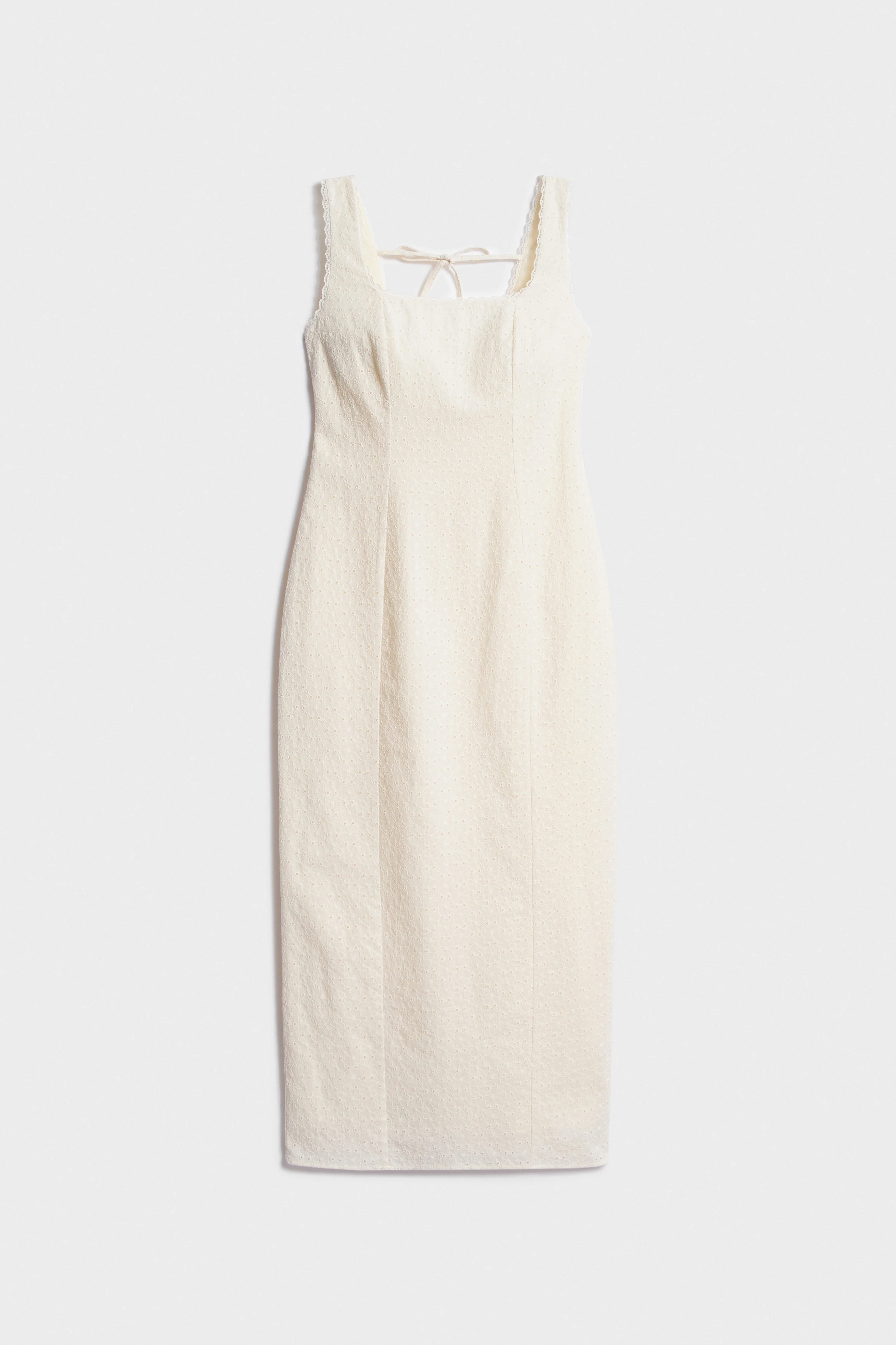 EMBROIDERED LACE-TRIMMED COTTON DRESS - Image 5