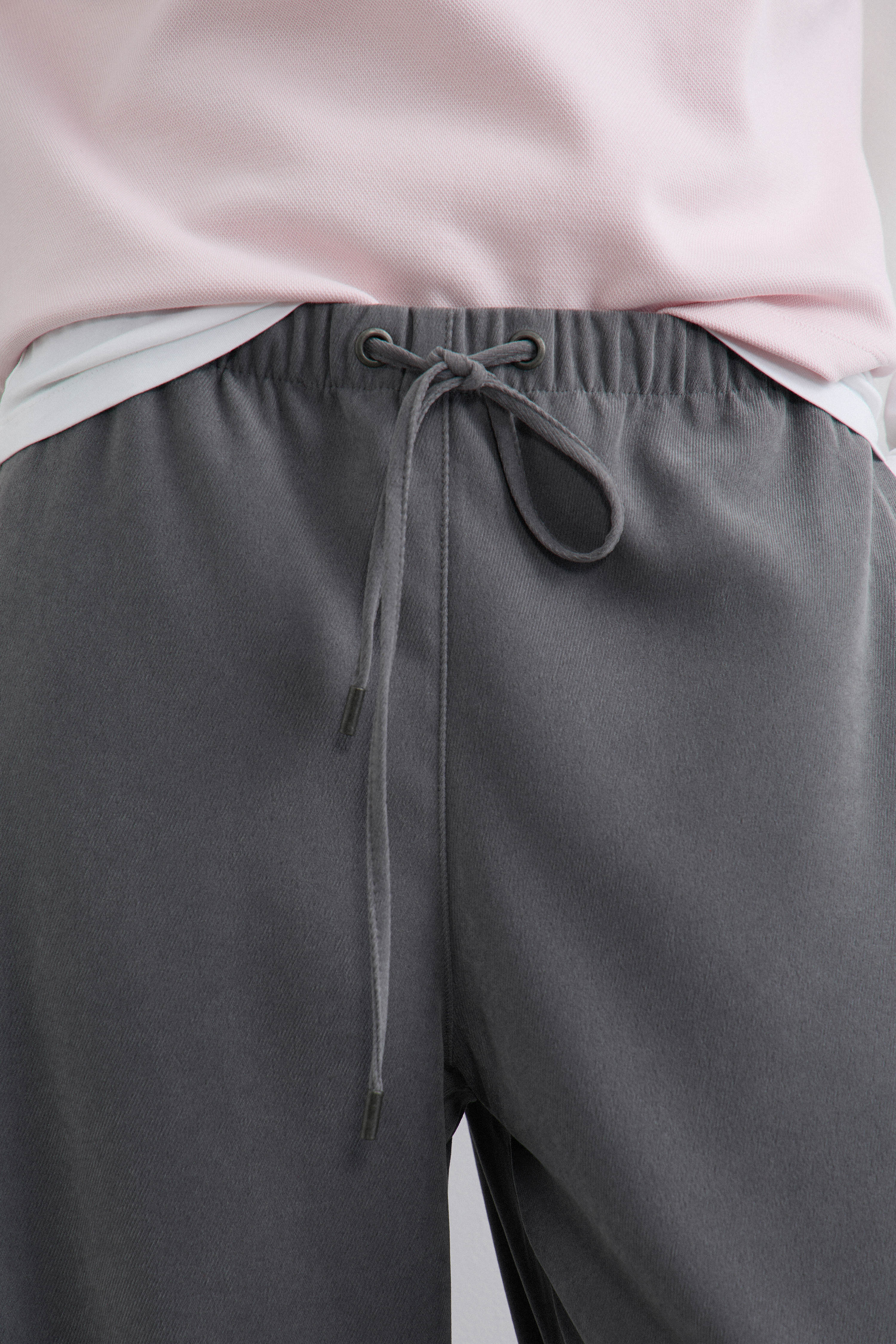 VELOUR WIDE-LEG TROUSERS - Image 4