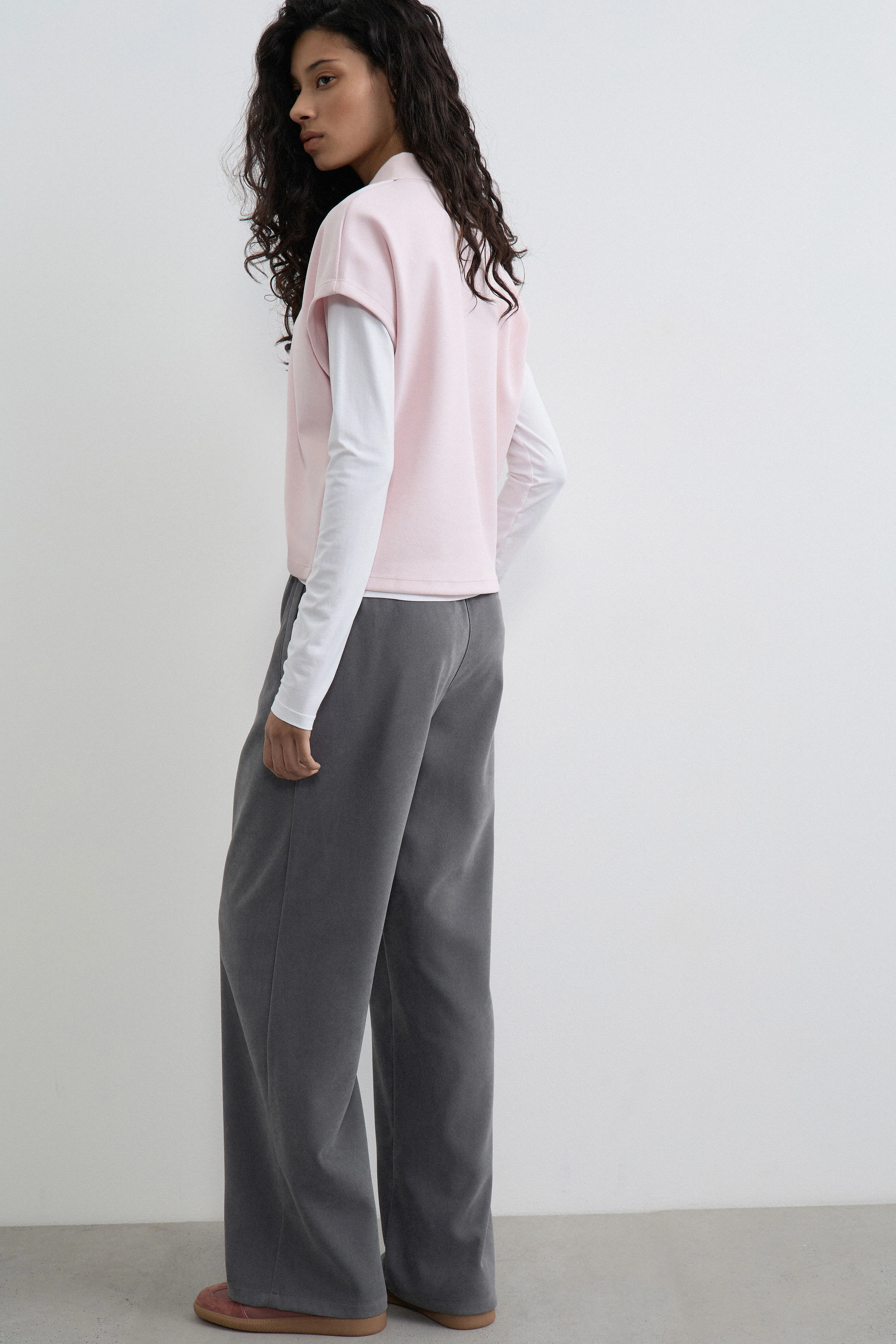 VELOUR WIDE-LEG TROUSERS - Image 5