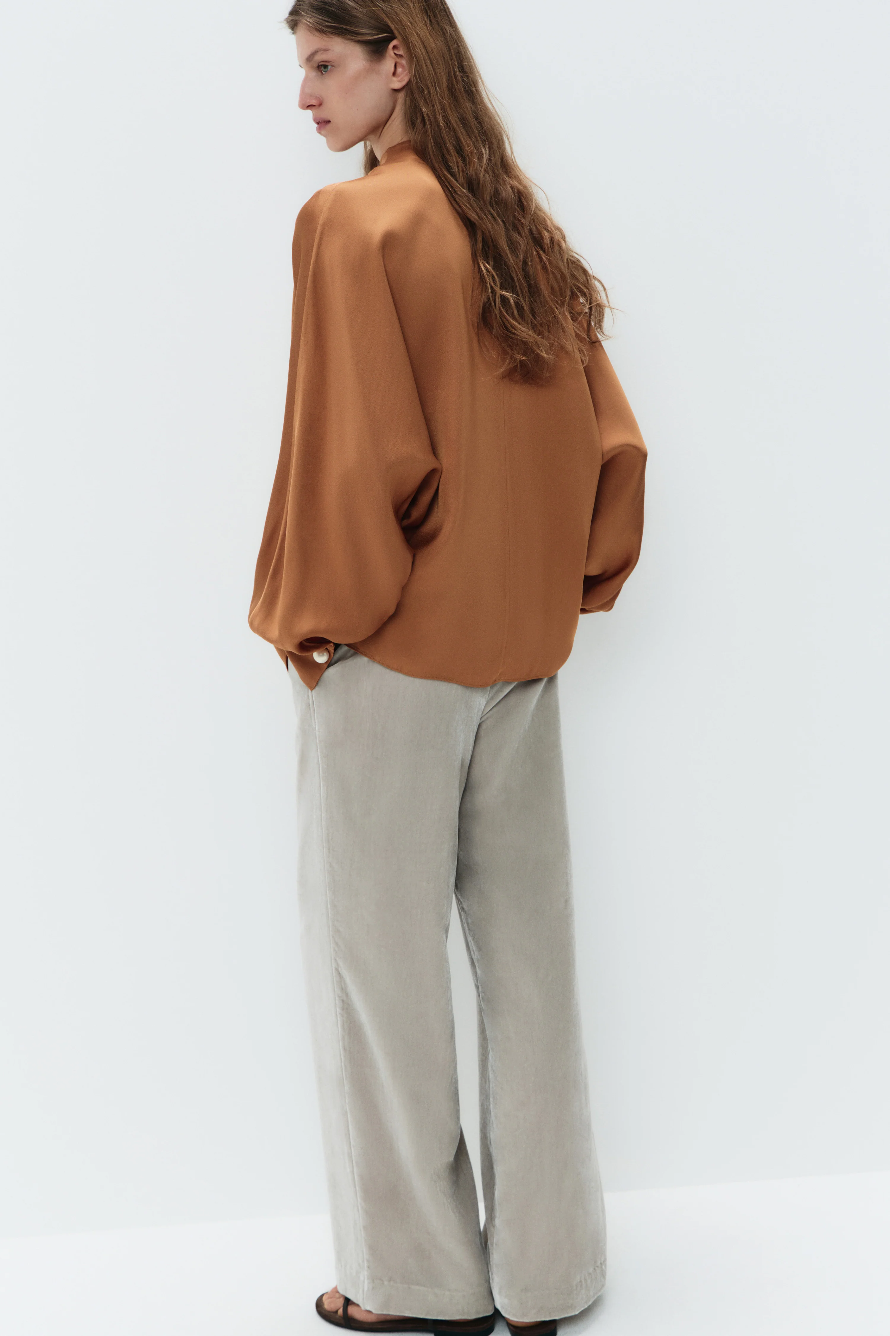 VELVET STRAIGHT TROUSERS - Image 3