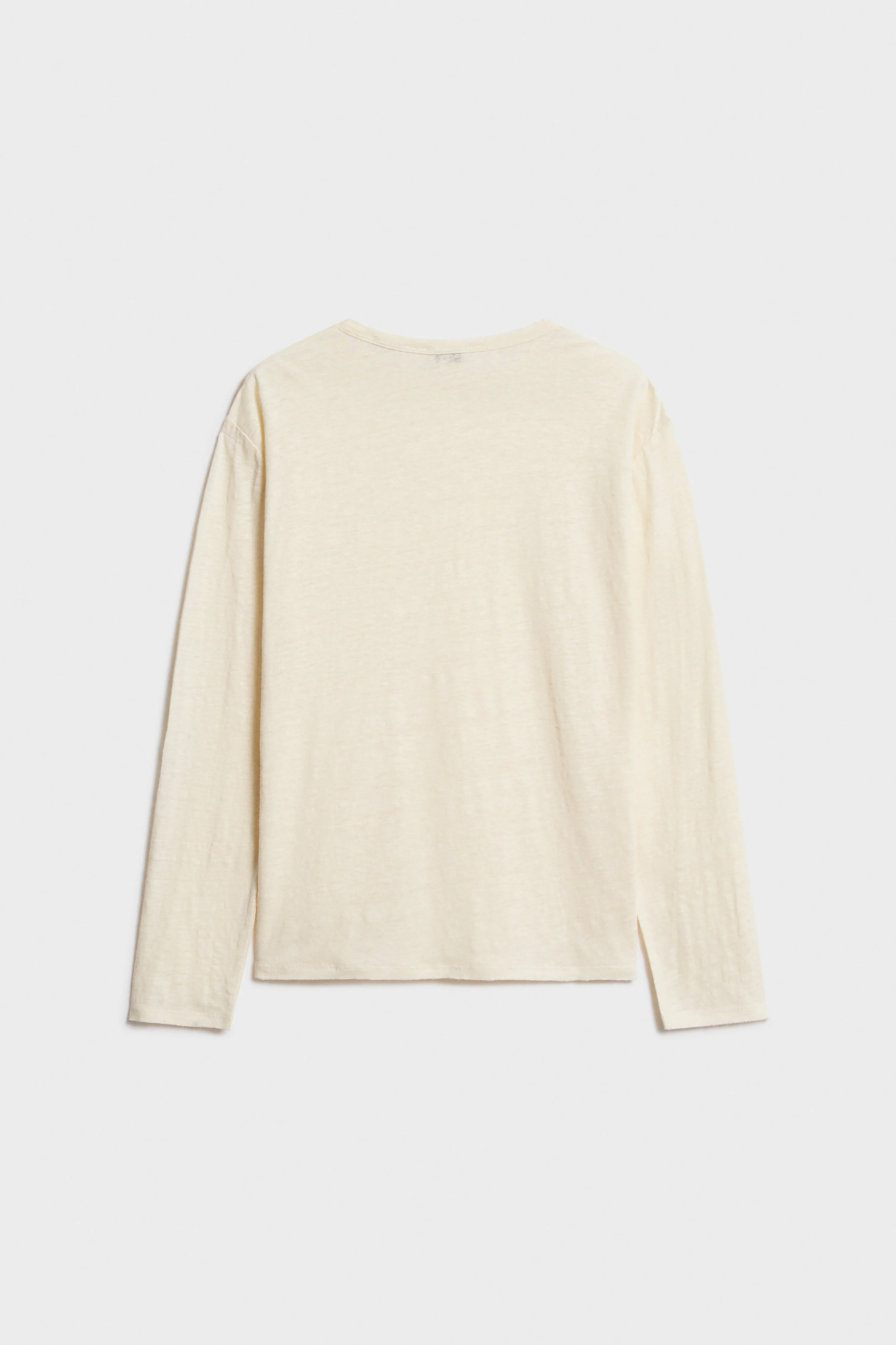VINTAGE-LOOK LONG-SLEEVED LINEN T-SHIRT - Image 6