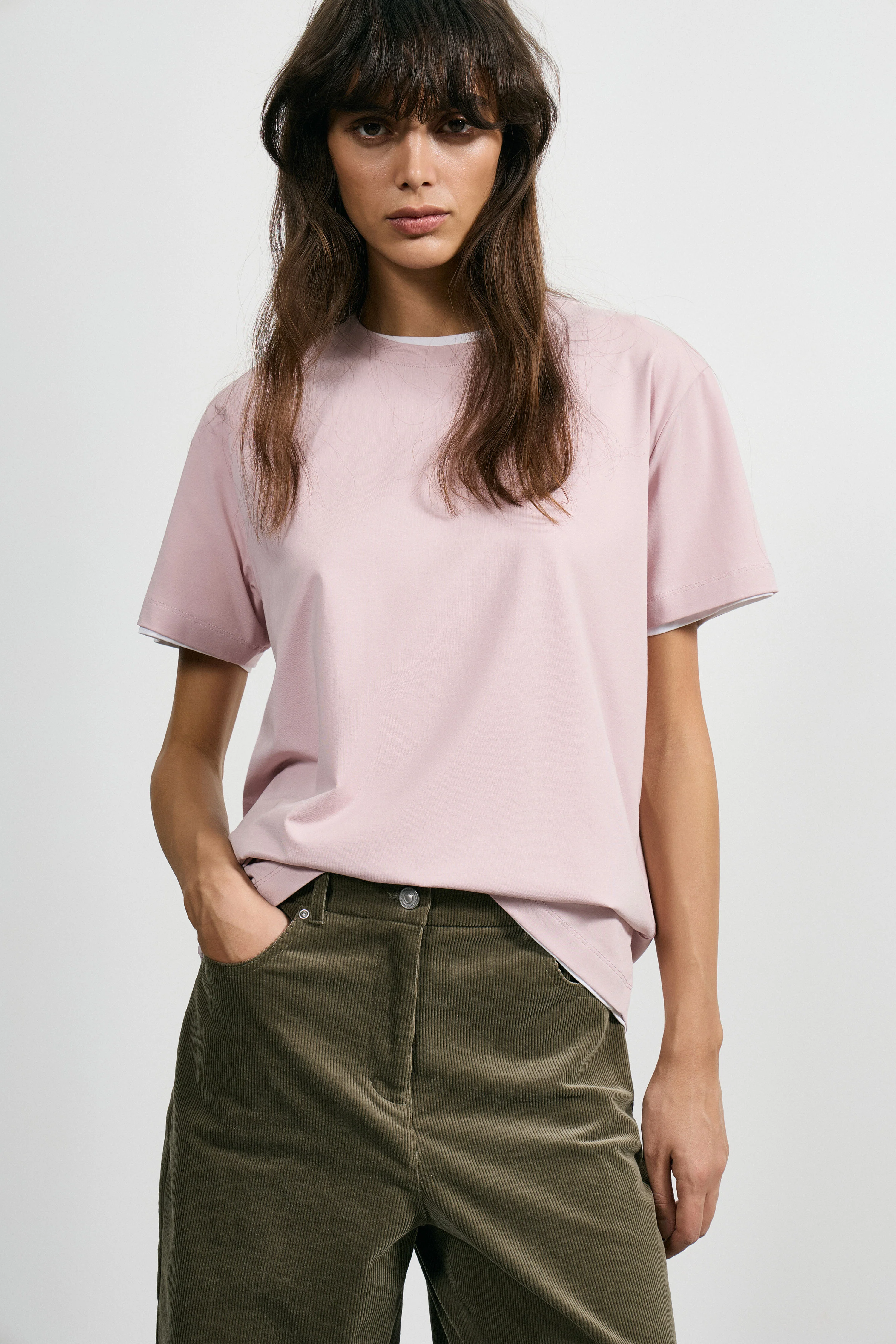 VISCOSE-COTTON T-SHIRT - Image 2
