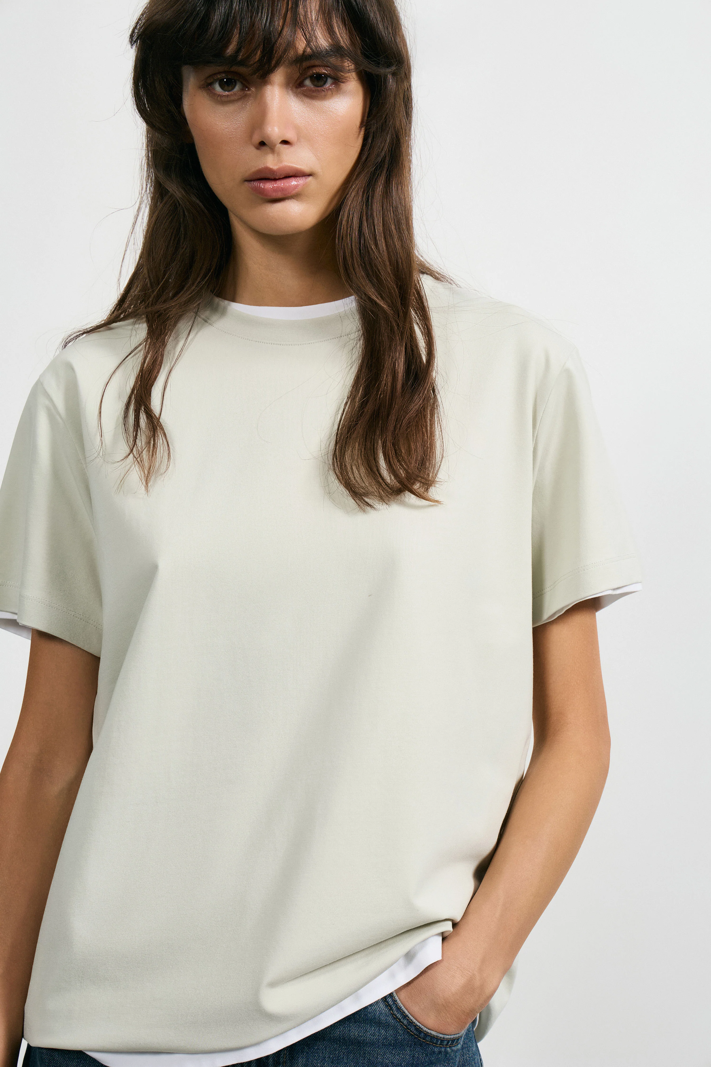 VISCOSE-COTTON T-SHIRT