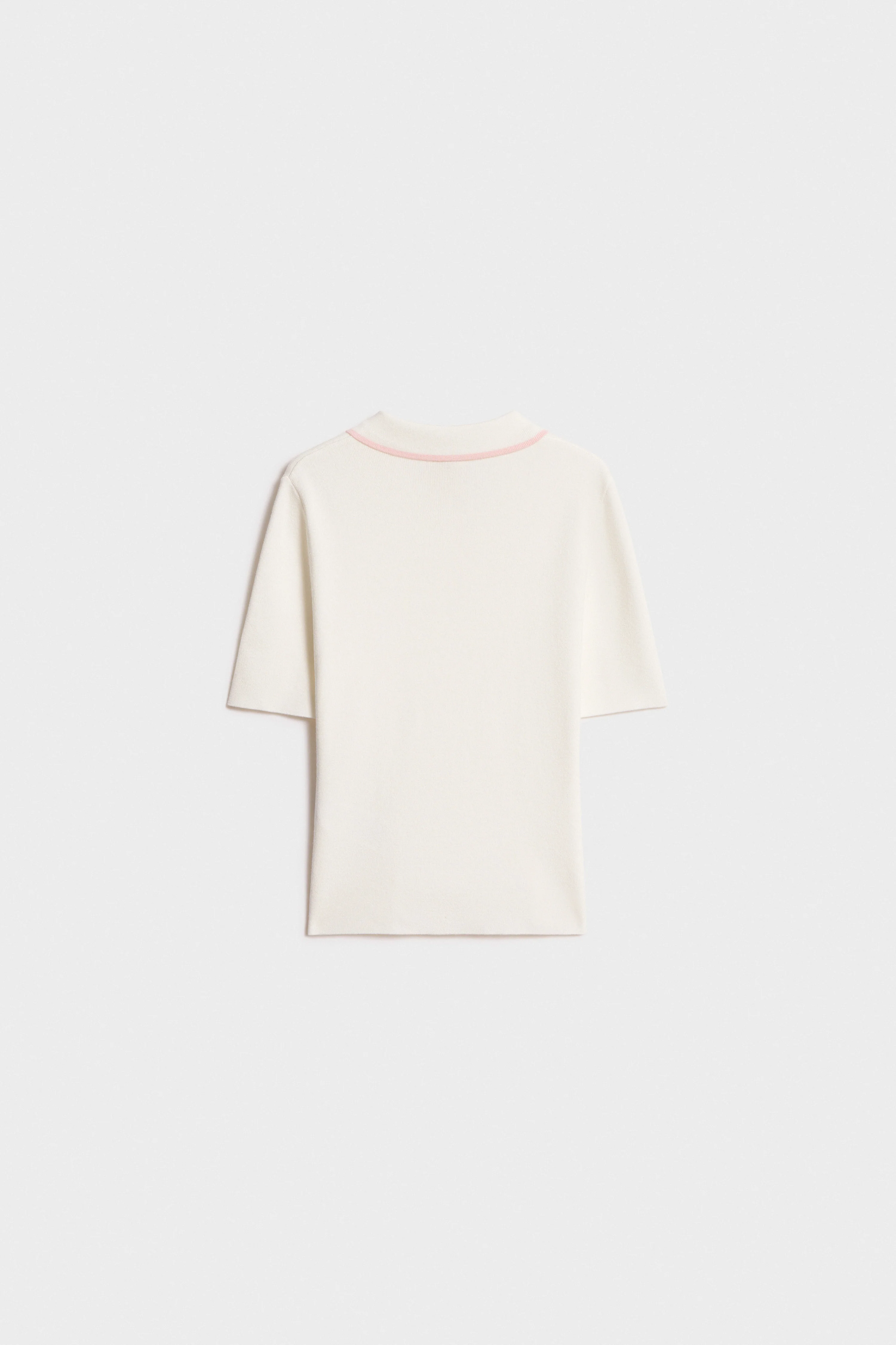 VISCOSE KNIT POLO JUMPER - Image 5
