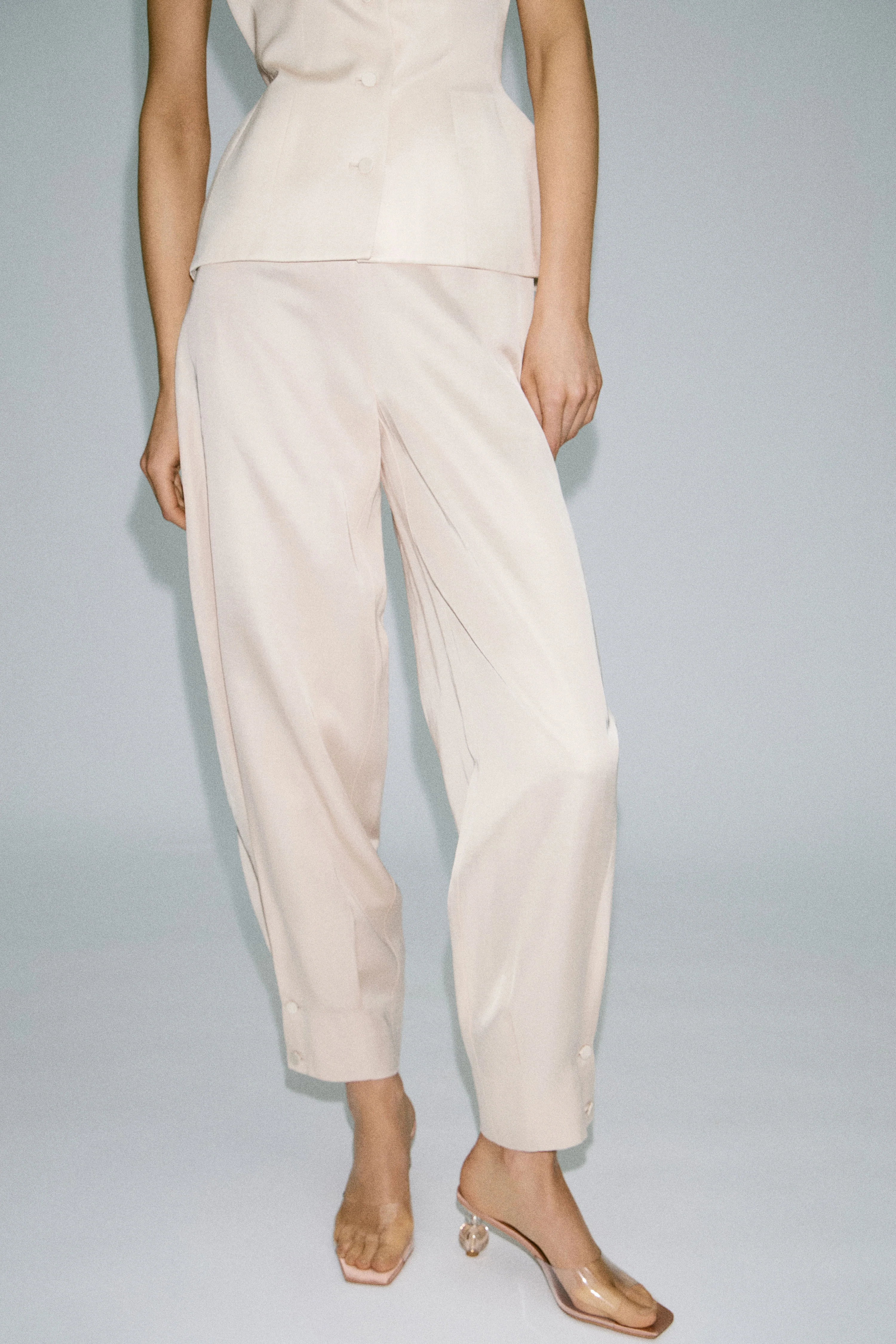 VISCOSE-LINEN BLOOMER TROUSERS - Image 2