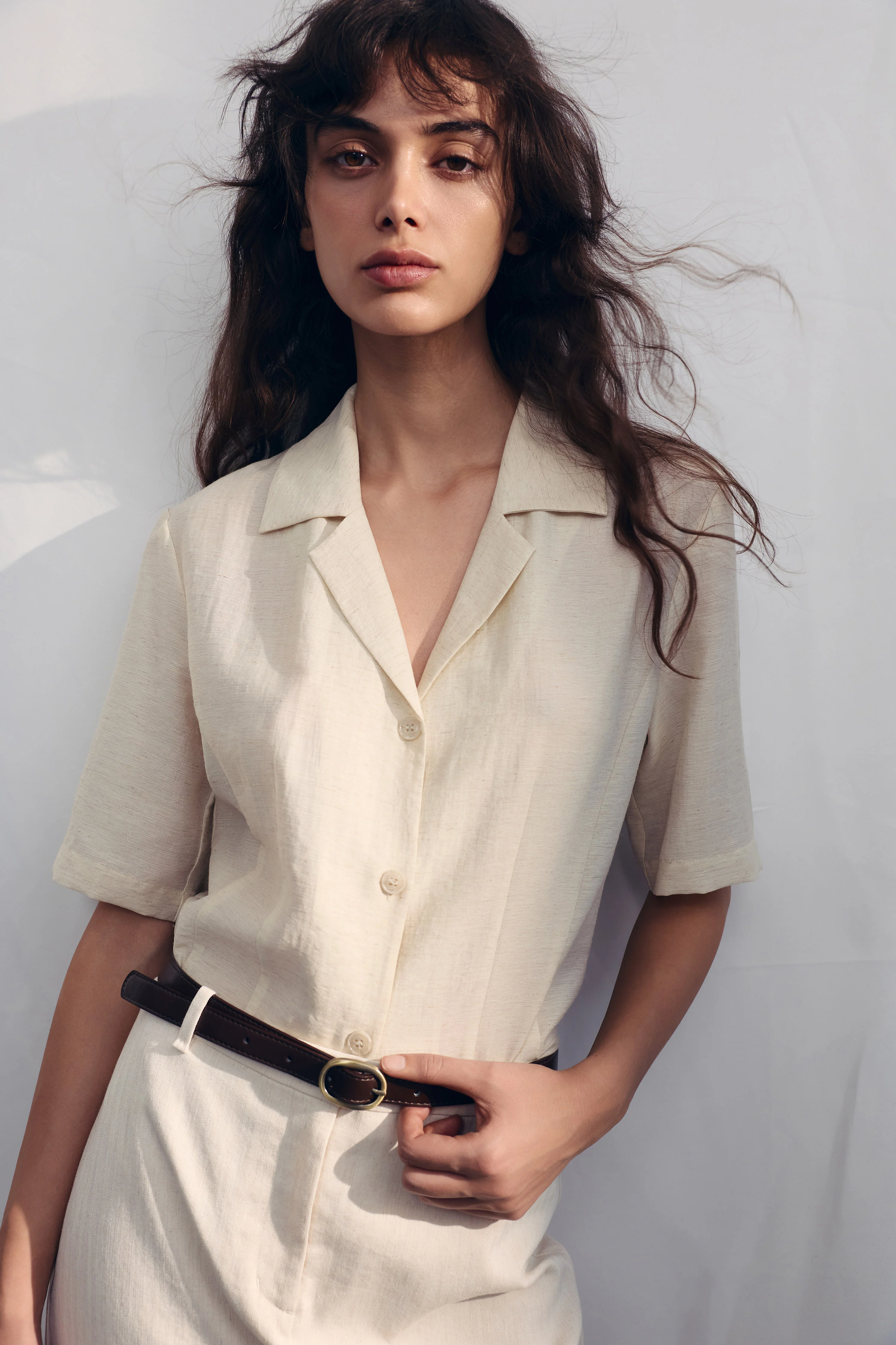 VISCOSE-LINEN SHIRT - Image 2