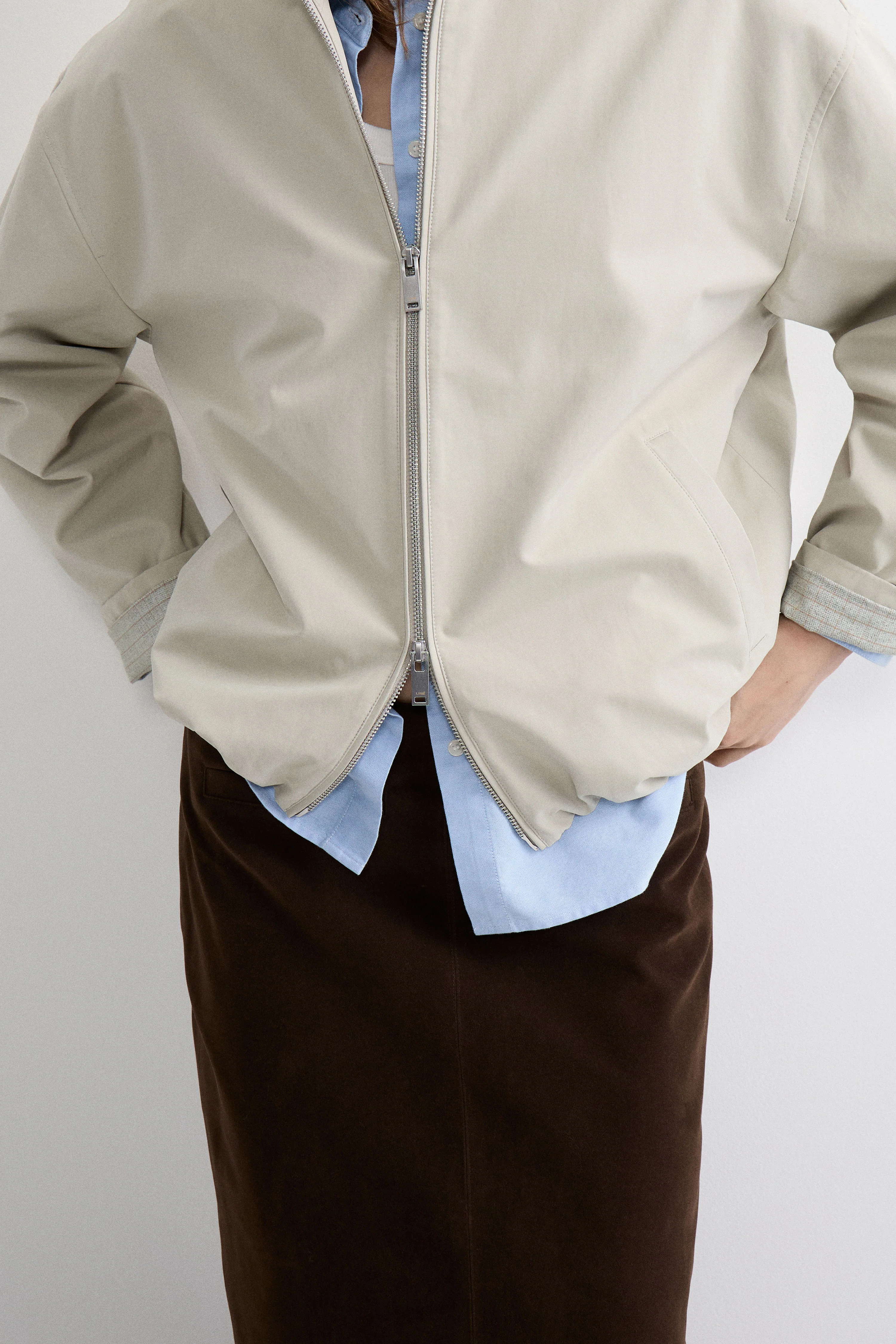 HIGH COLLAR COTTON JACKET - Image 3