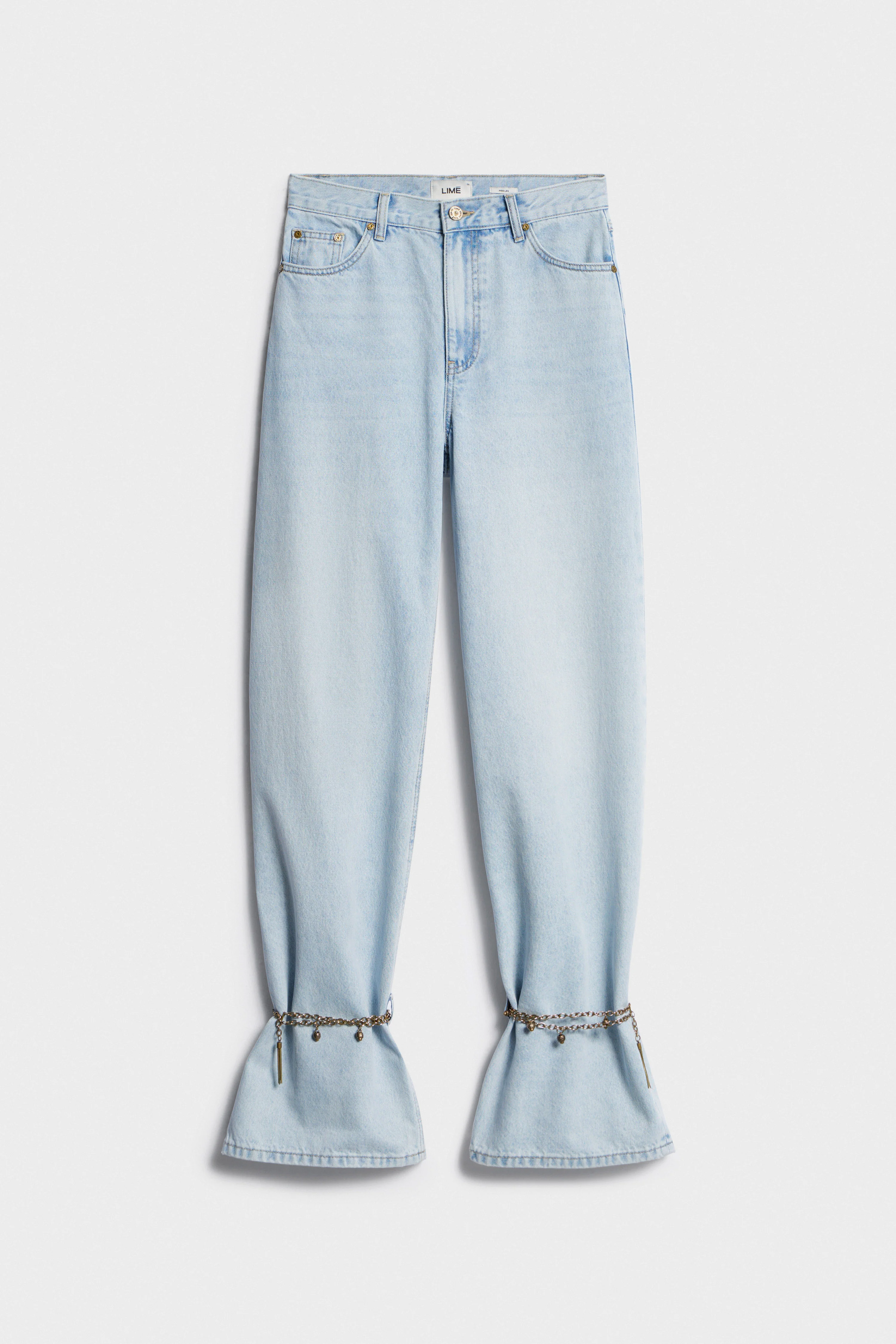 WIDE JEANS WITH ANKLE BRACELETS - Image 6