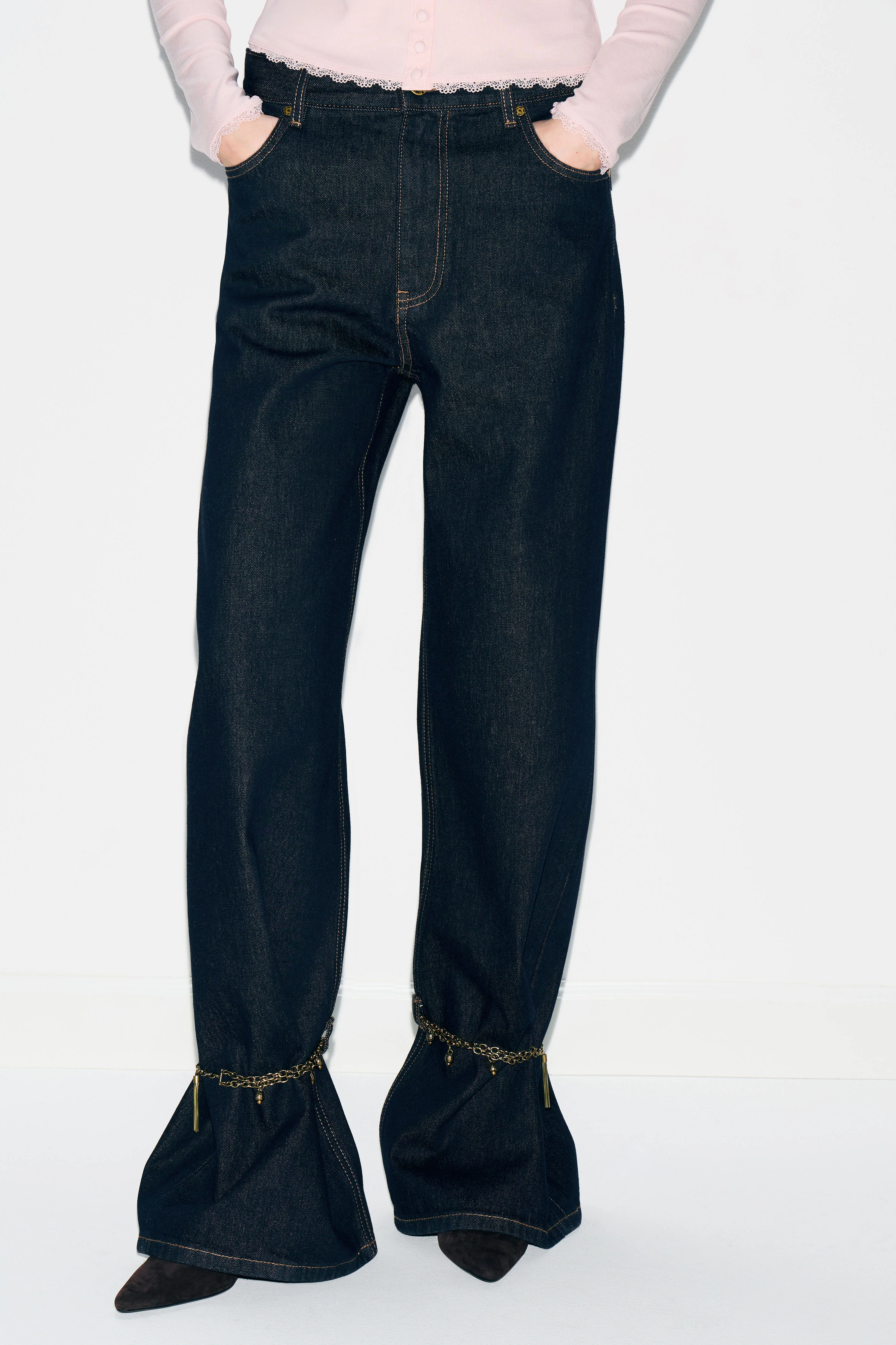 WIDE JEANS WITH ANKLE BRACELETS - Image 2