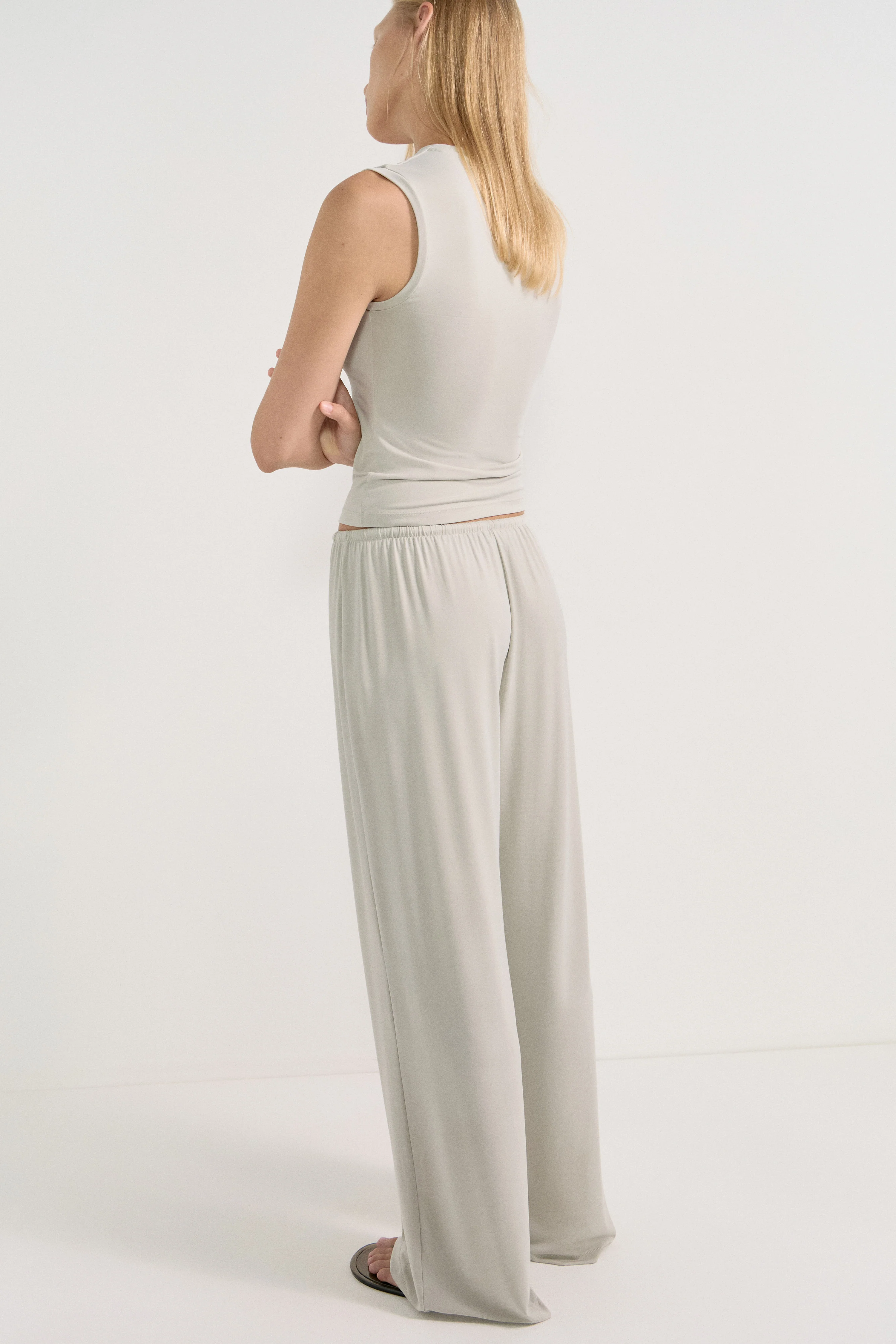 WIDE JERSEY TROUSERS - Image 3
