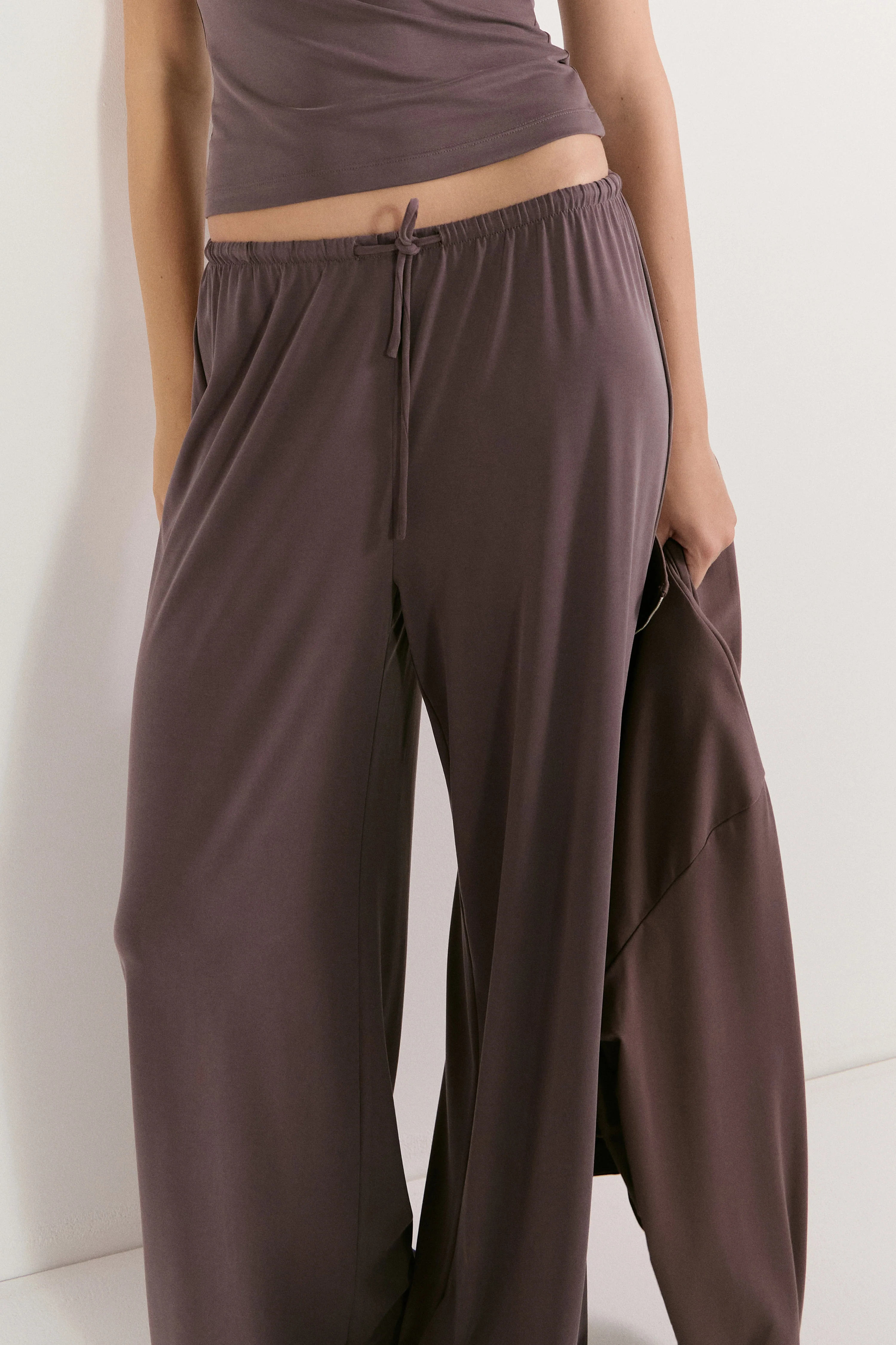 WIDE JERSEY TROUSERS - Image 3