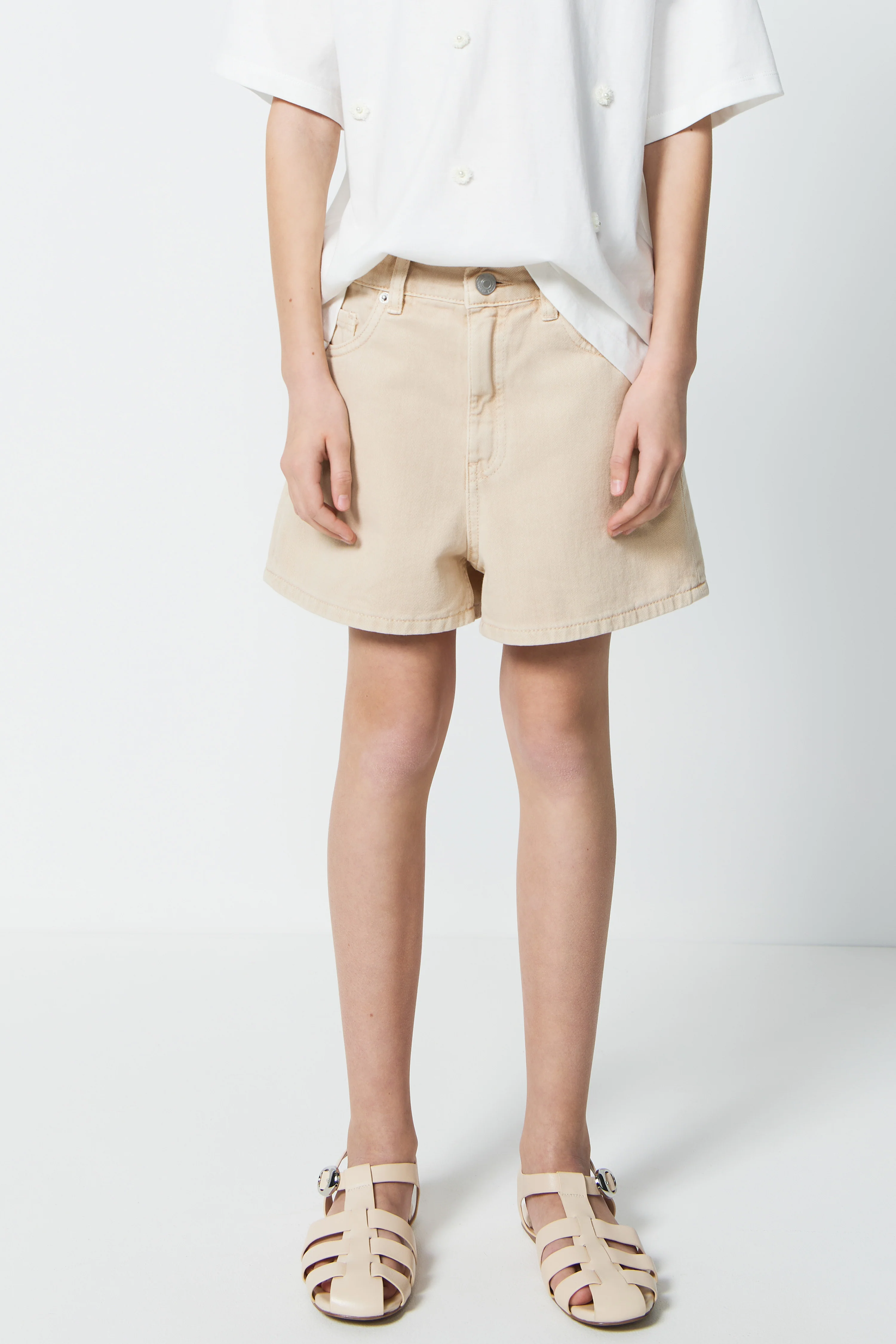 WIDE-LEG DENIM SHORTS - Image 4