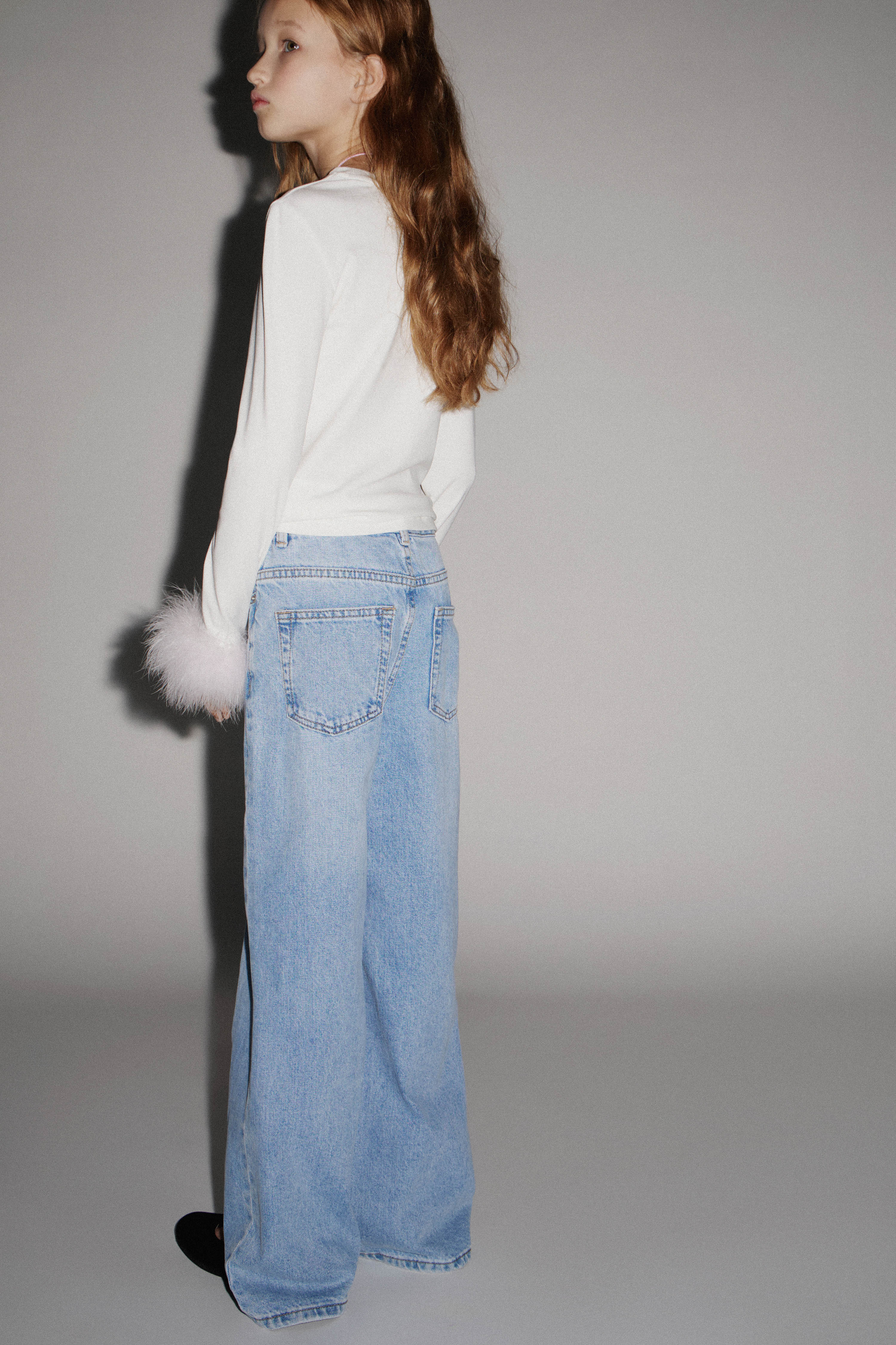 BASIC WIDE-LEG JEANS - Image 3