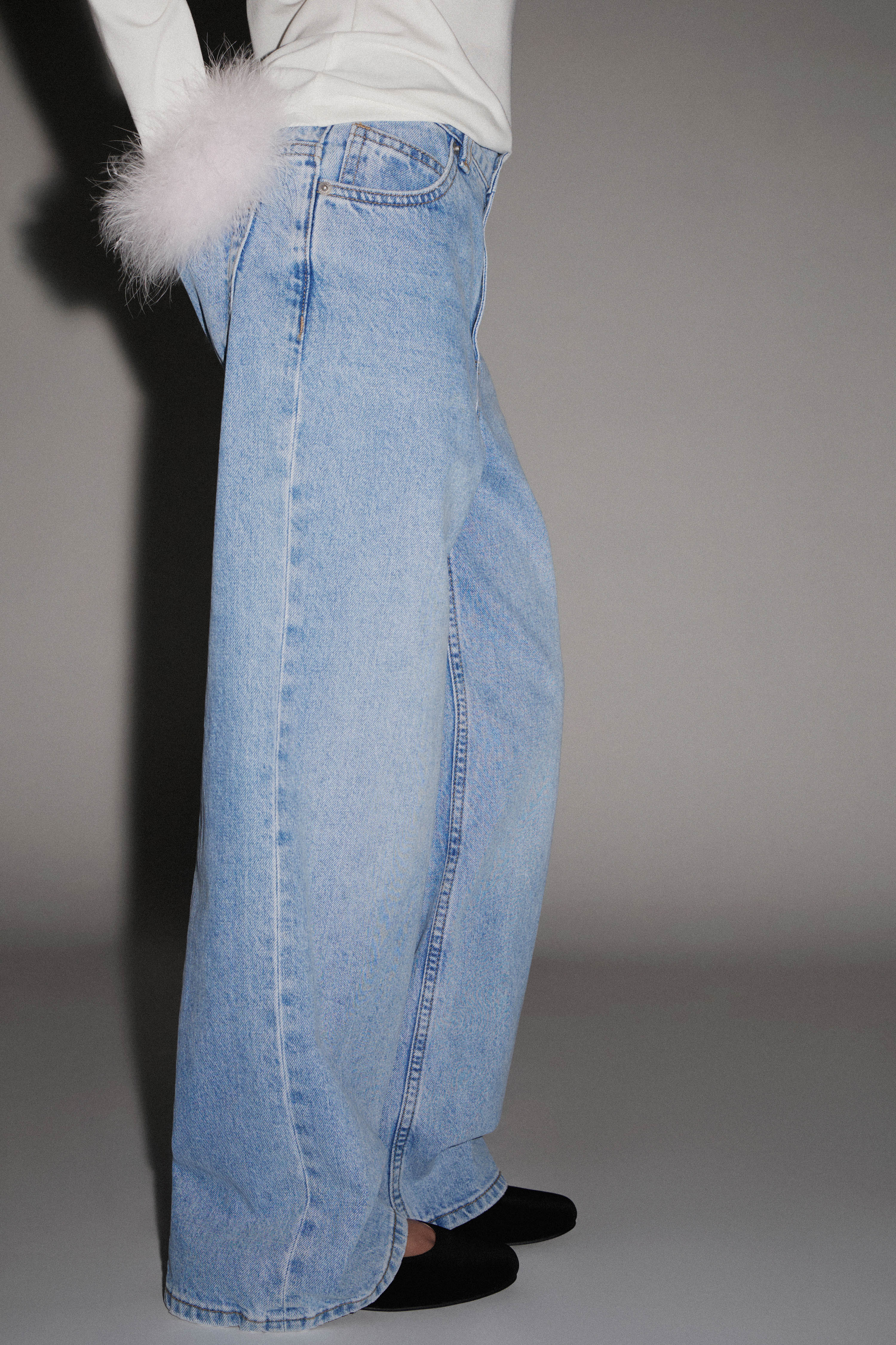 BASIC WIDE-LEG JEANS - Image 8