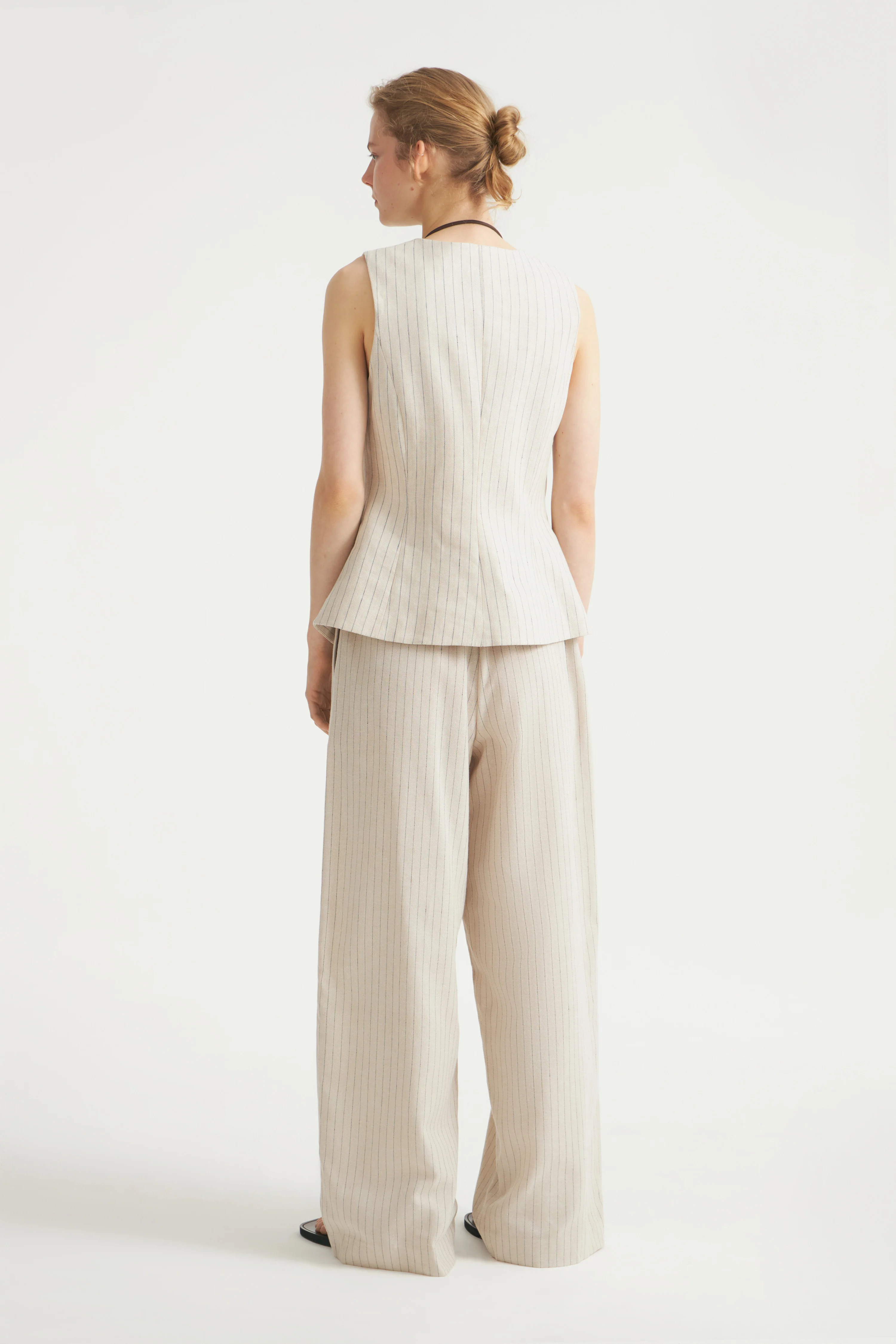 STRIPED WIDE TROUSERS - Image 3