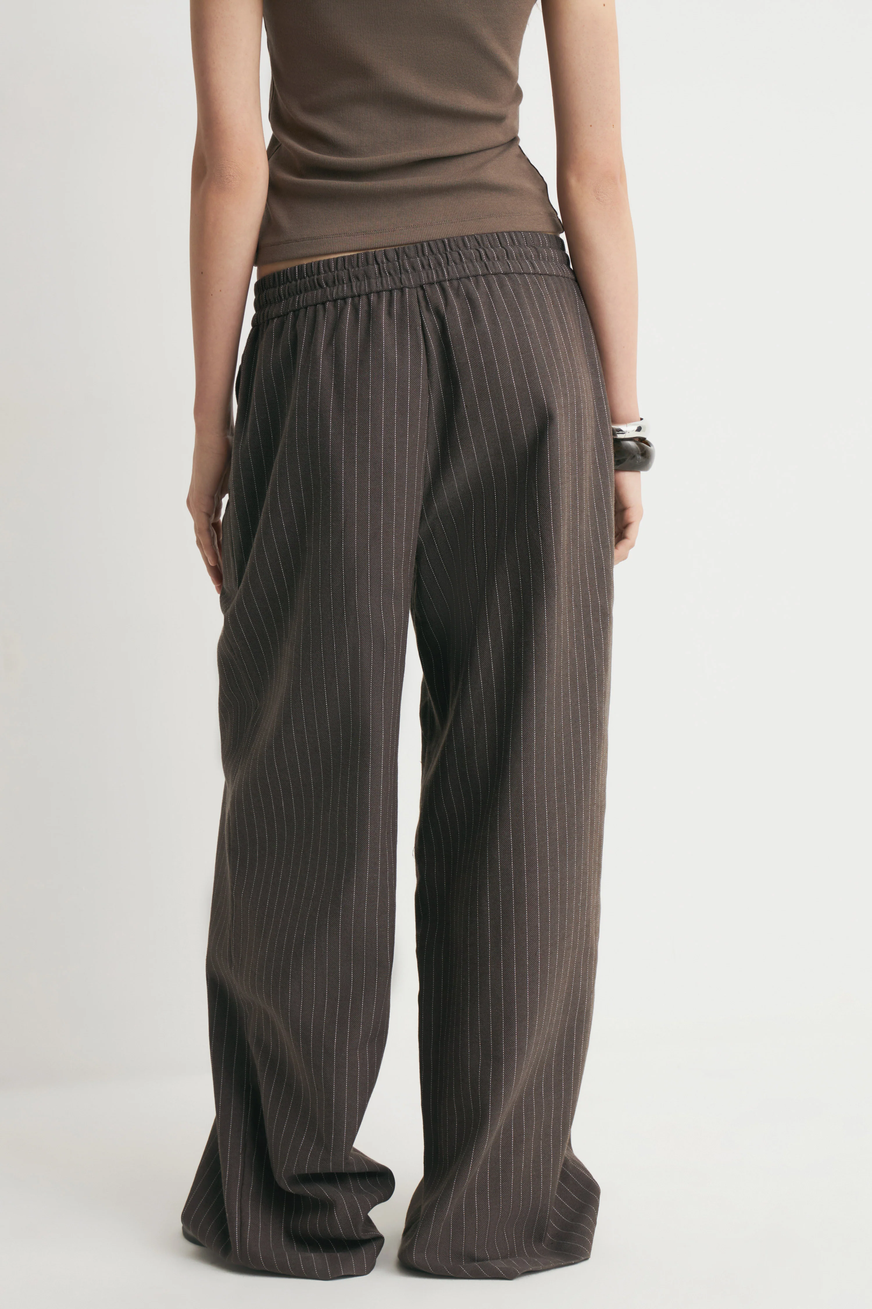 STRIPED WIDE TROUSERS - Image 4