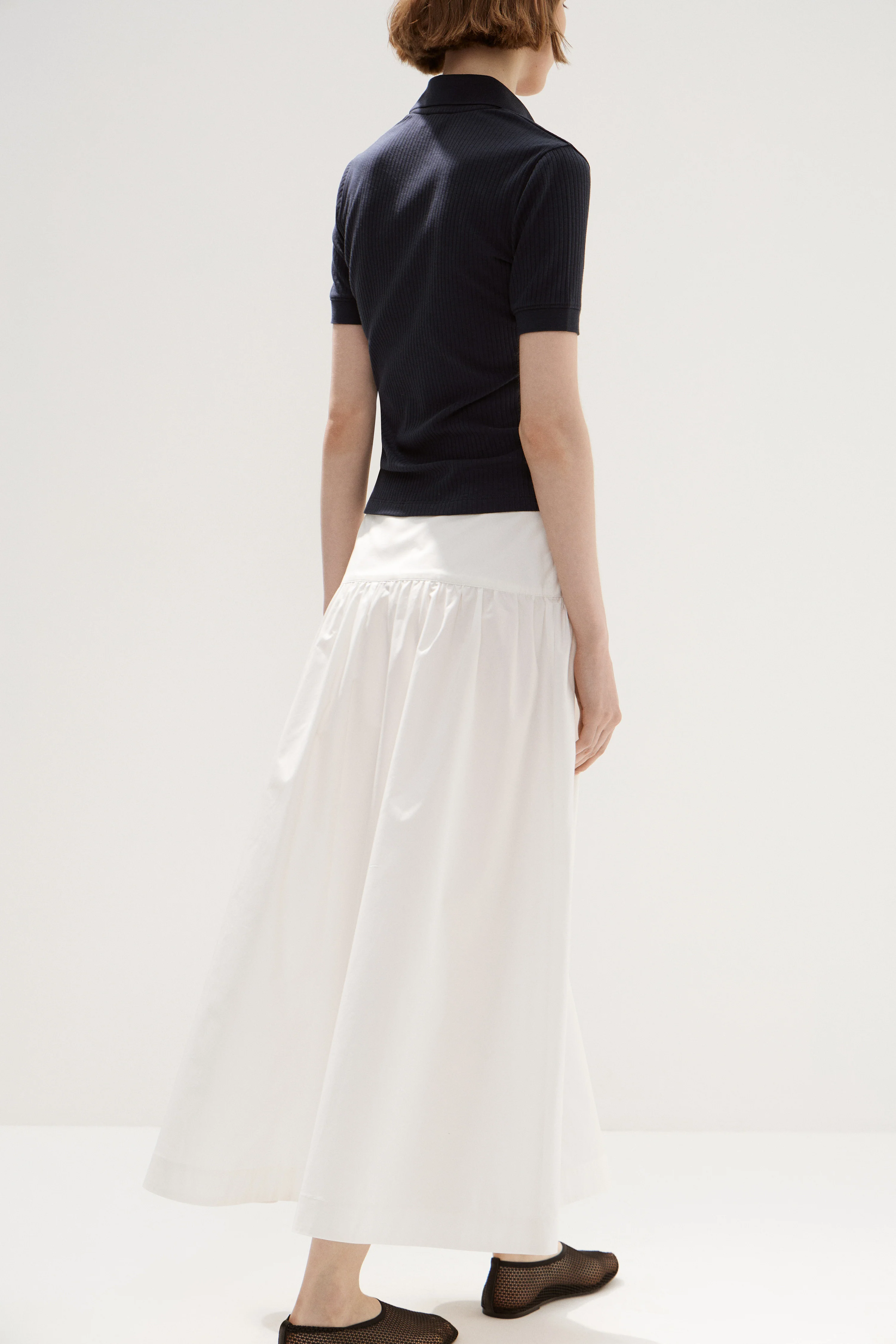 WIDE WAISTBAND COTTON SKIRT - Image 3