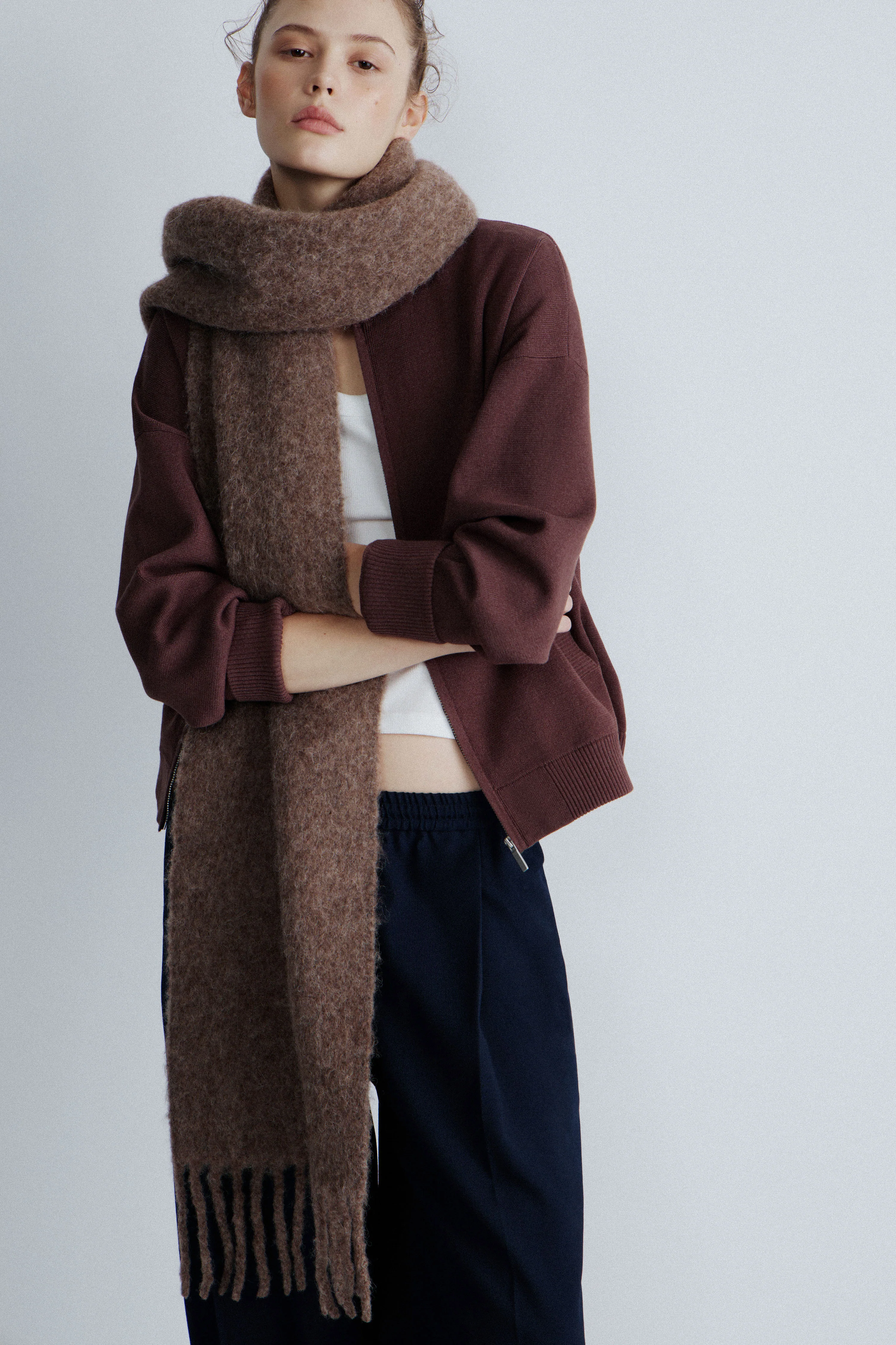 WOOL-BLEND SCARF