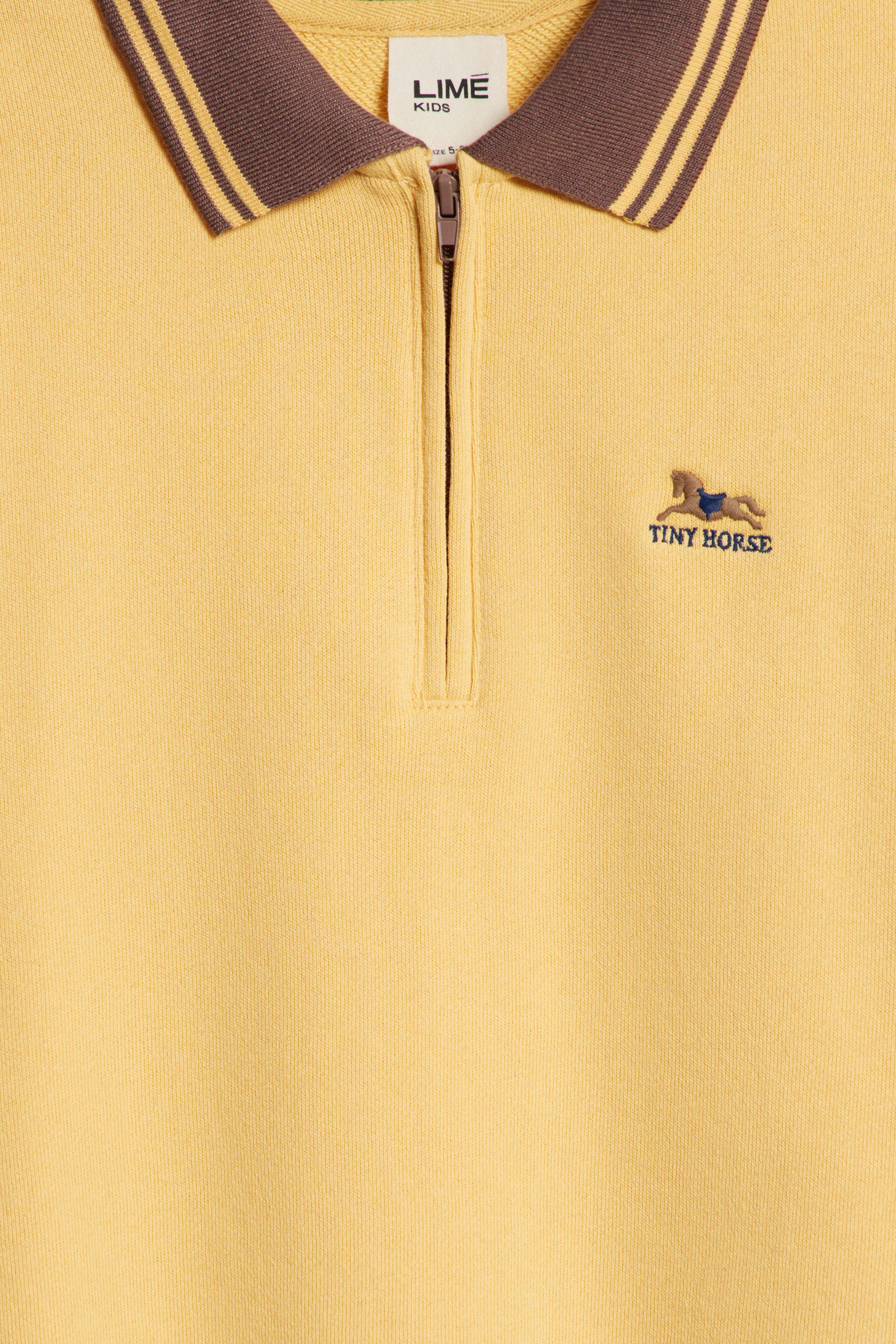 ZIP-TOP SWEATSHIRT WITH CONTRASTING COLLAR - Image 6