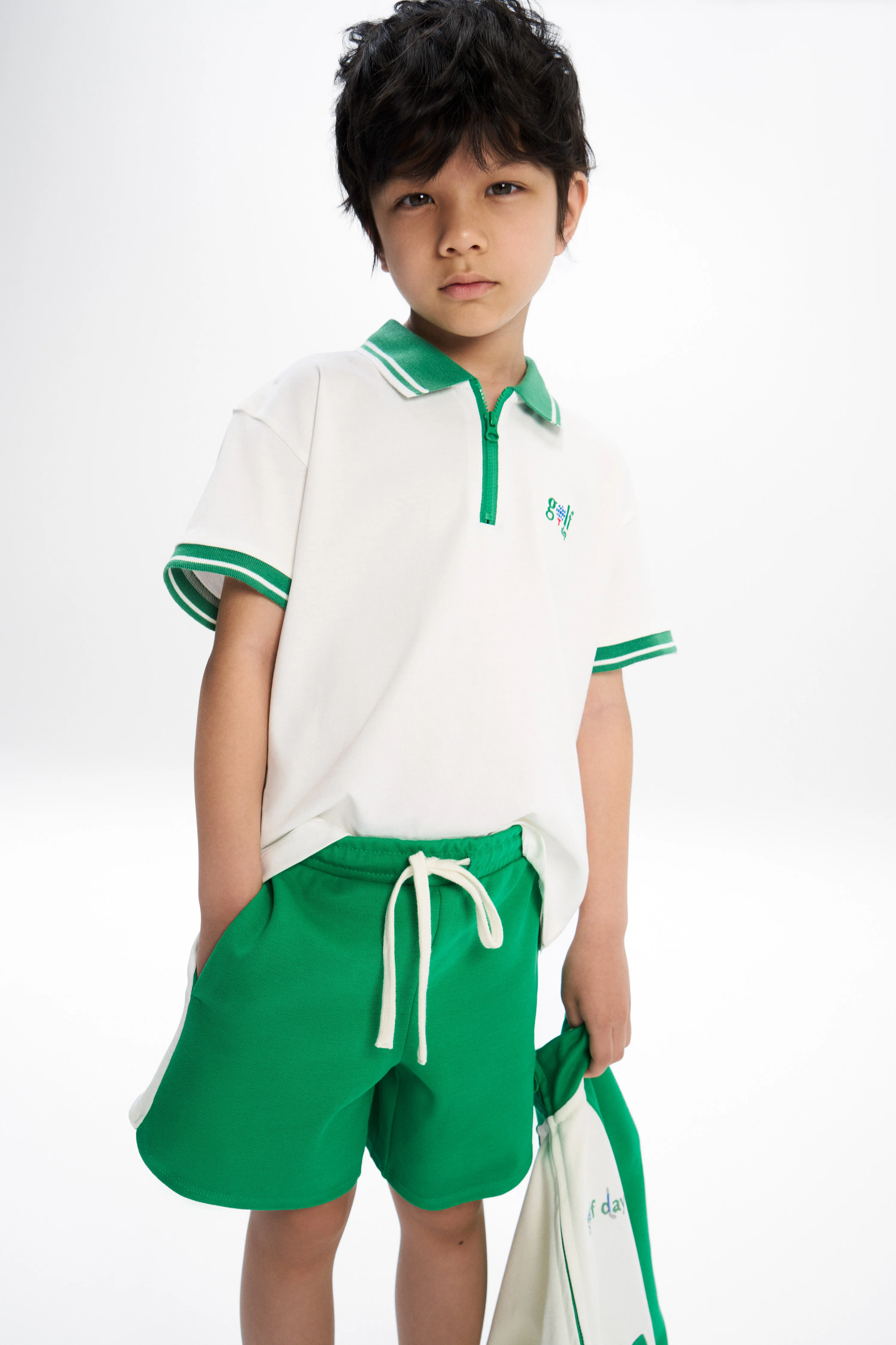 ZIP-UP COTTON POLO - Image 2