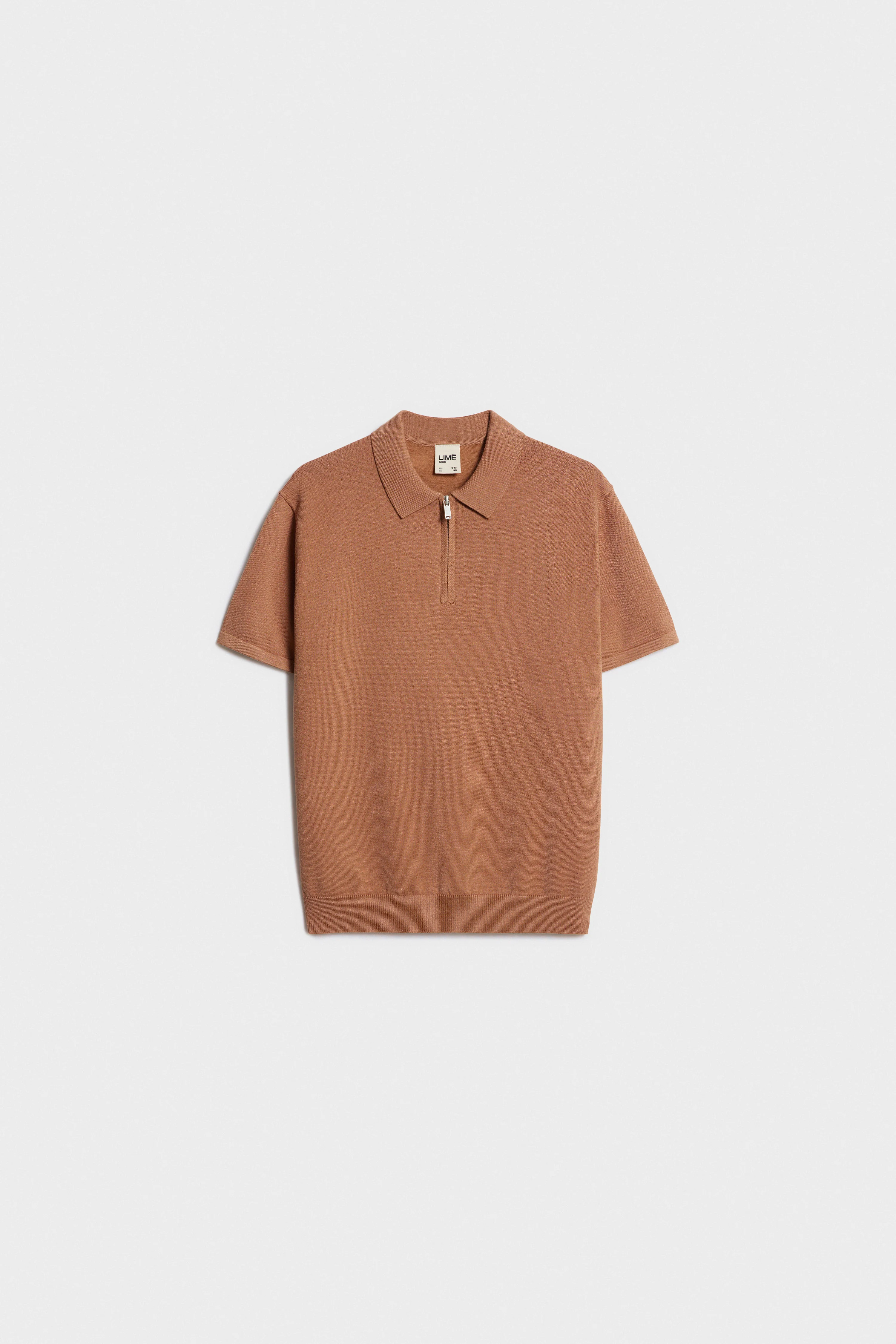 ZIPPED FINE-KNIT POLO - Image 4